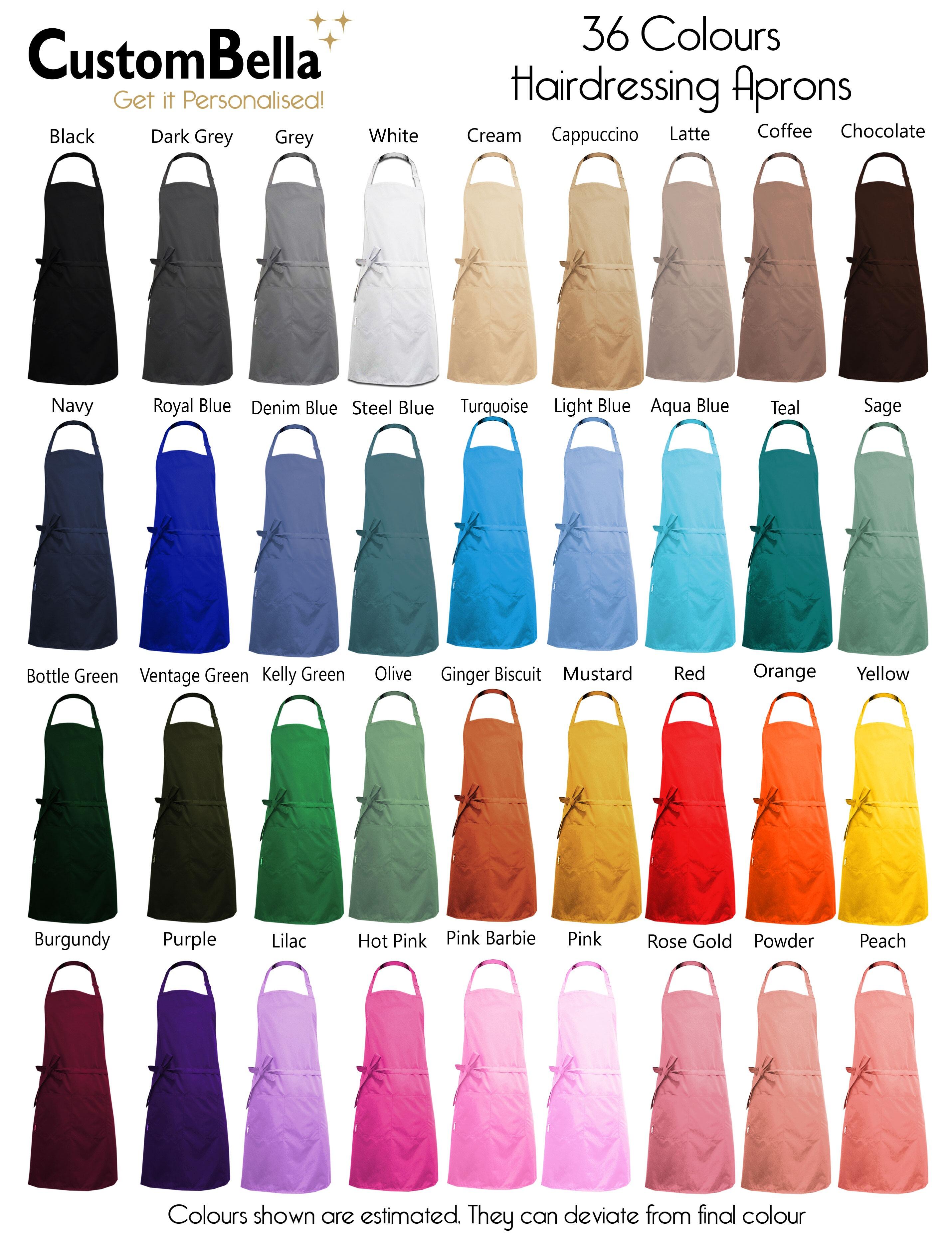Nibano latte waterproof apron with pockets for hair stylists