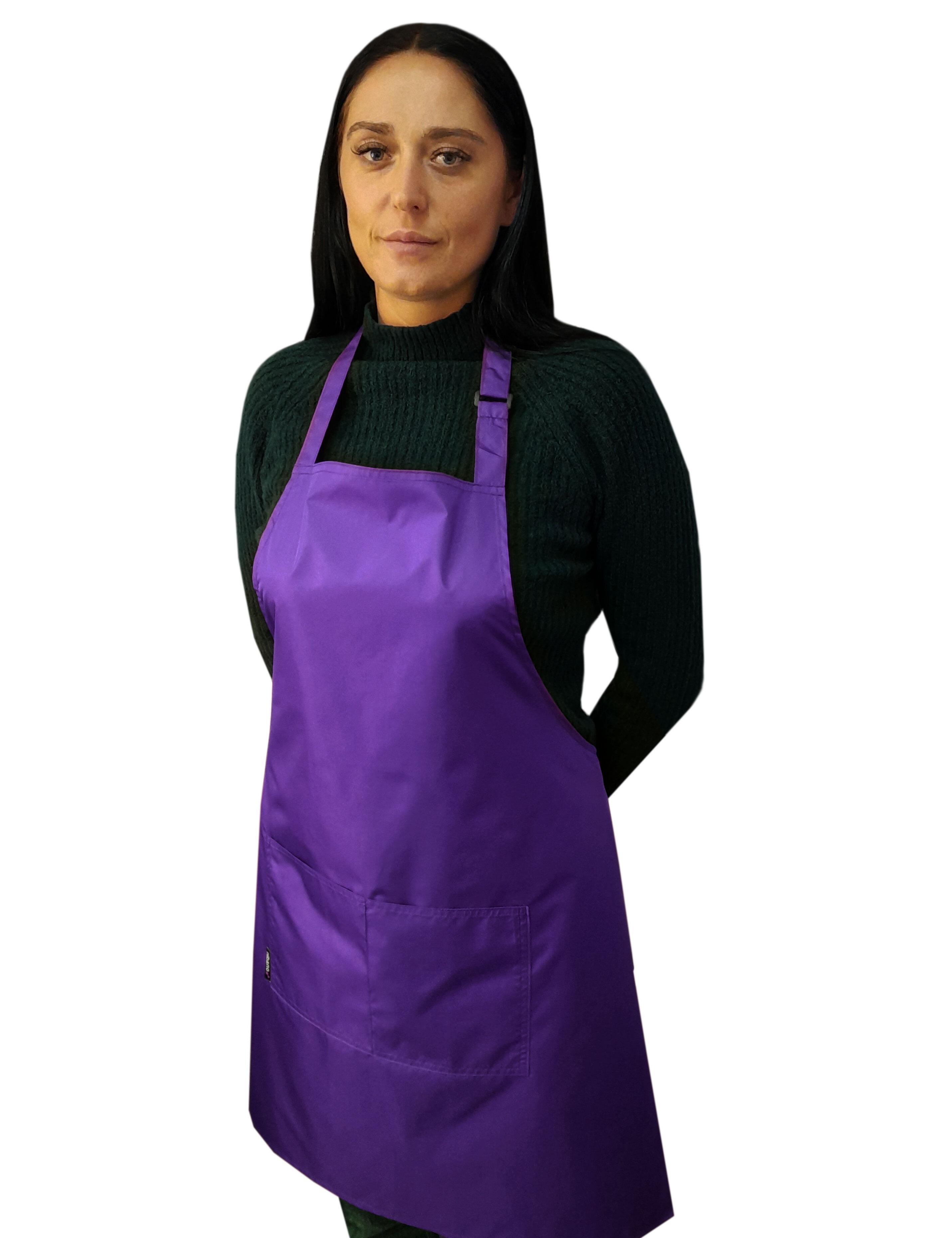 Hairdresser’s waterproof apron purple