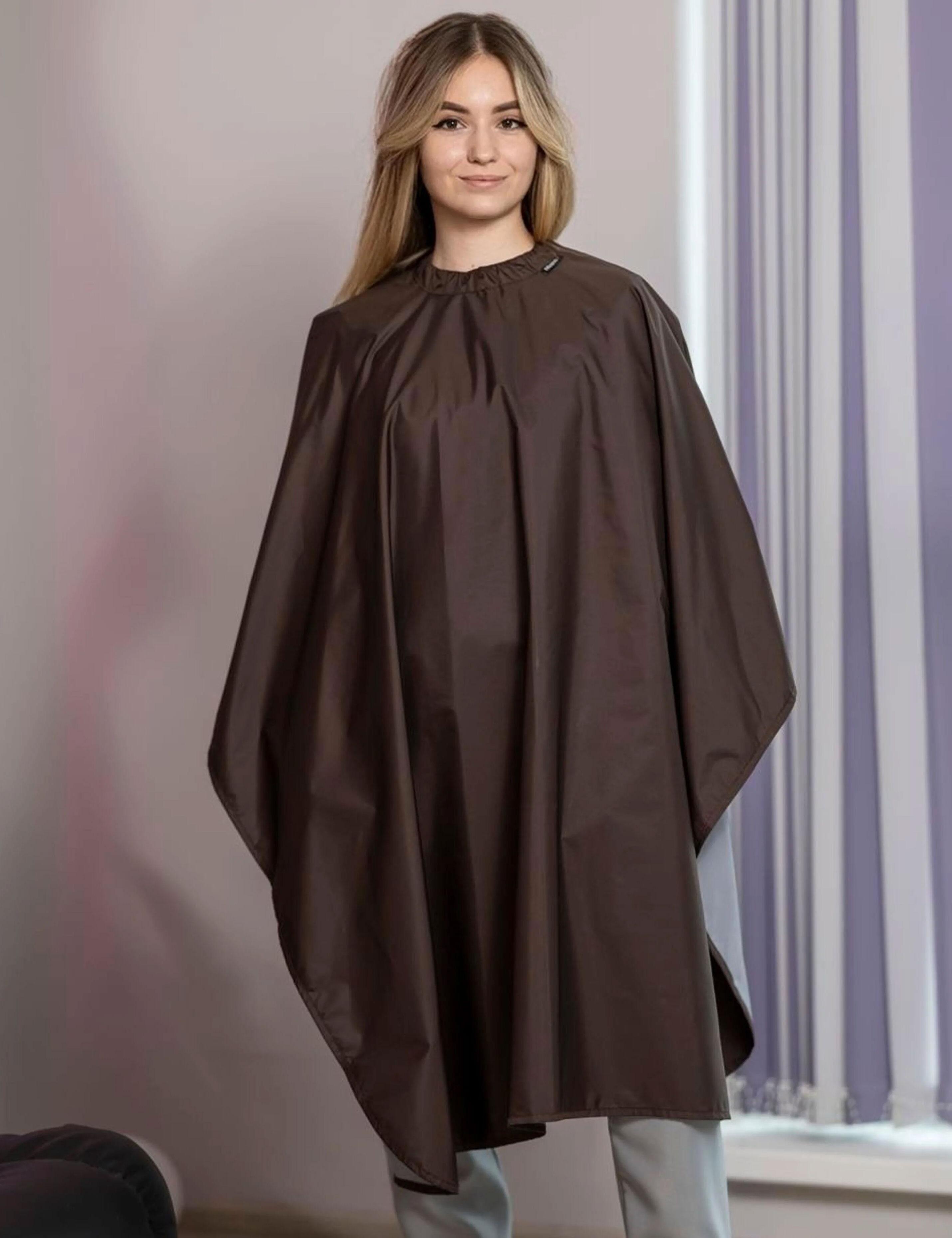Waterproof Hairdressing cape chocolate