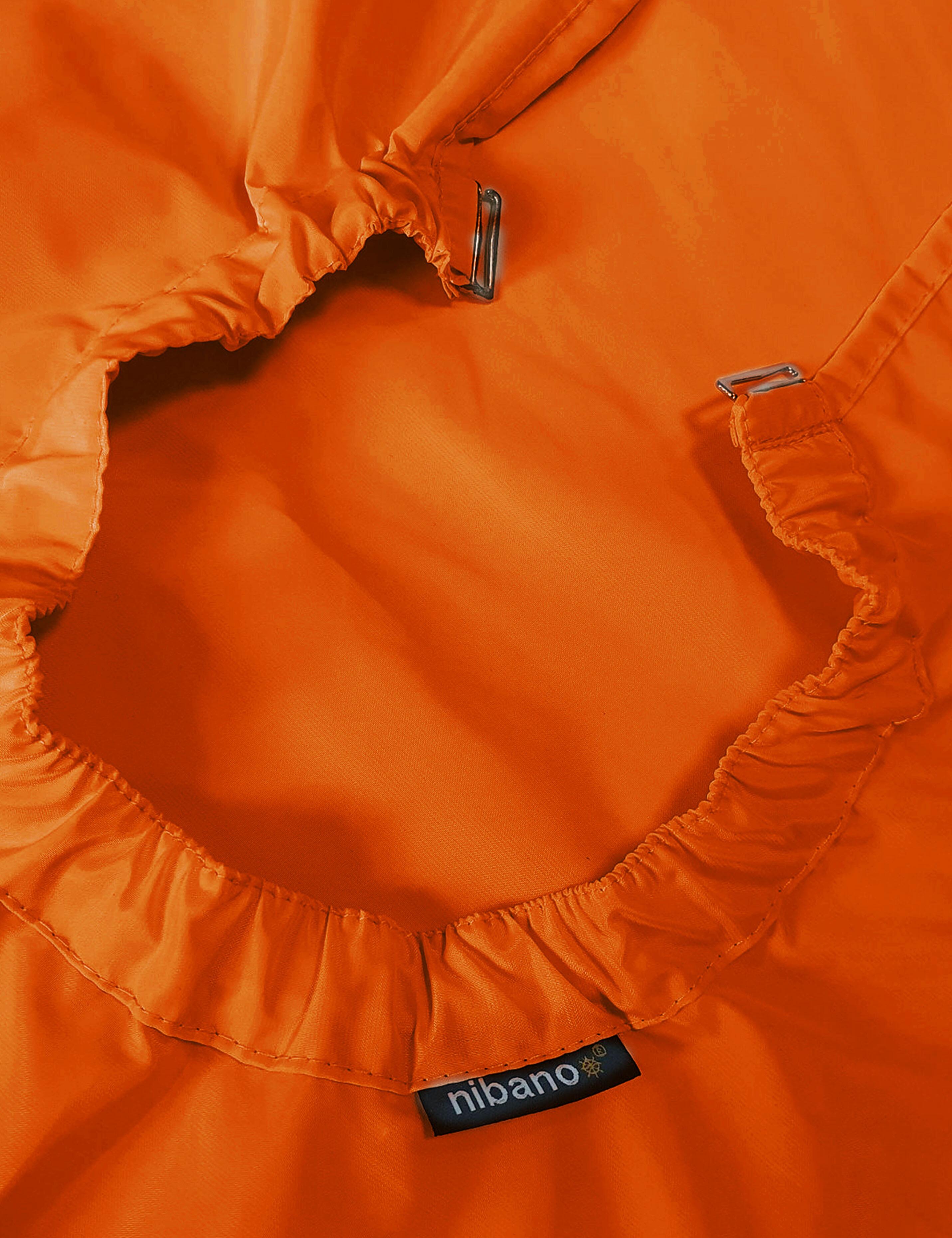 Orange Hairdressing gown with clips closing