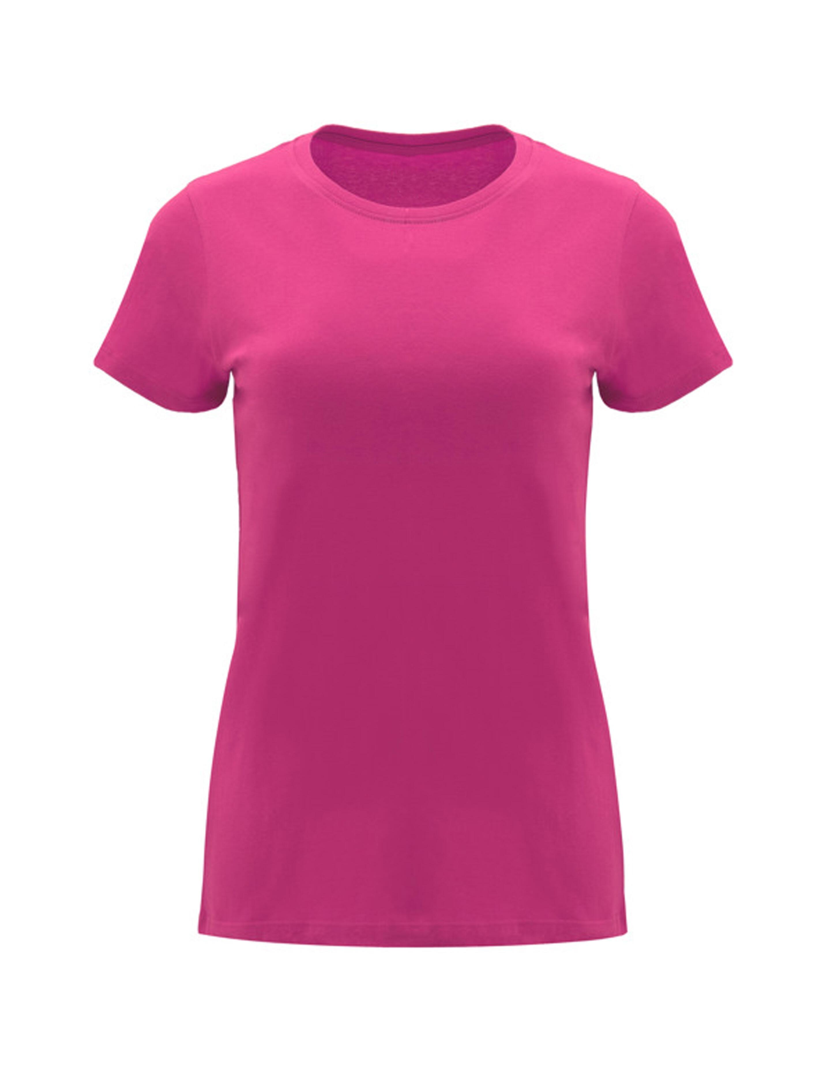 Plain hot pink women's T-shirt heavyweight cotton