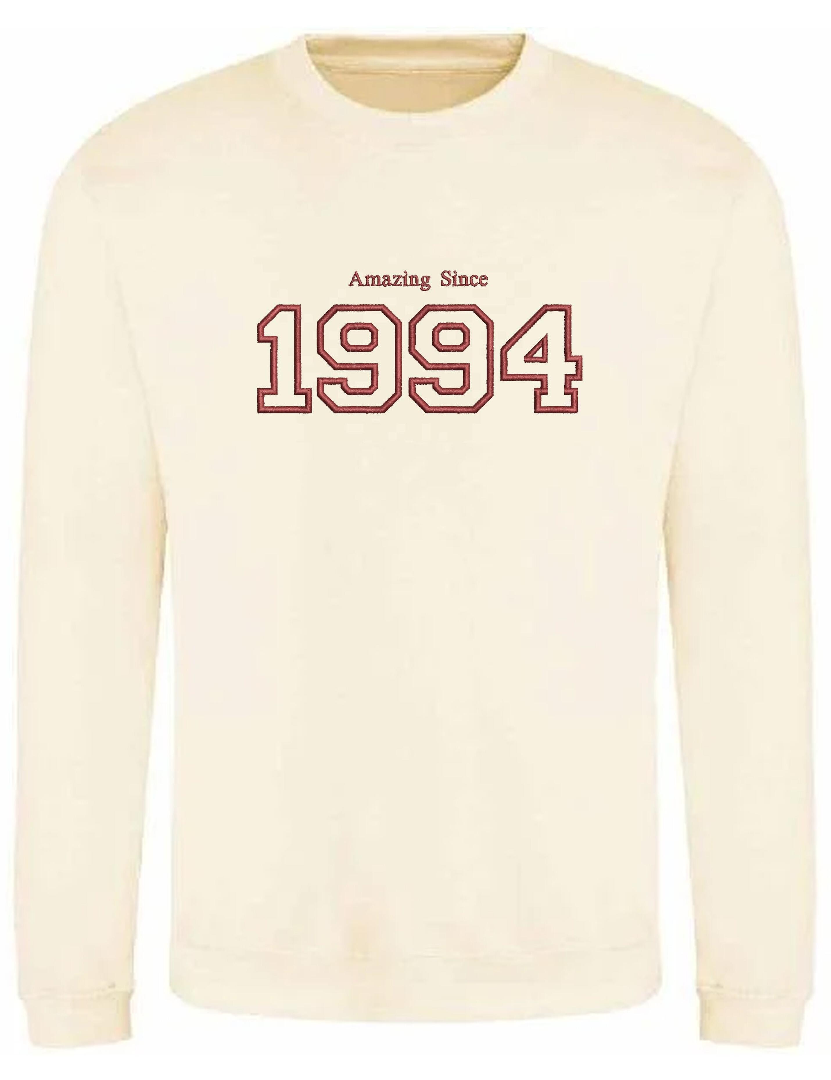 Custom Embroidered Amazing Since.... Jumpers Vanilla