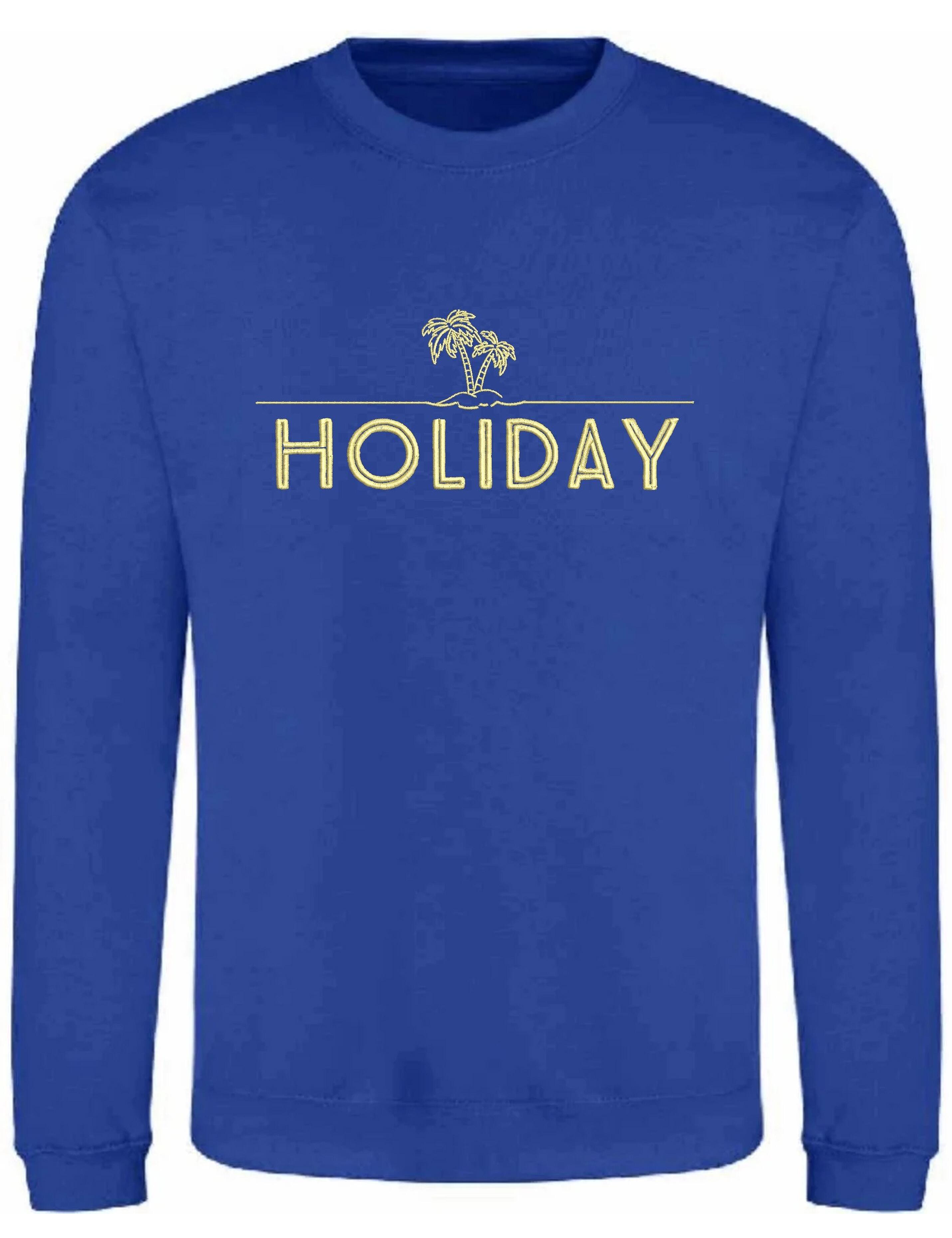 Custom Embroidered Holiday Jumpers Royal Blue