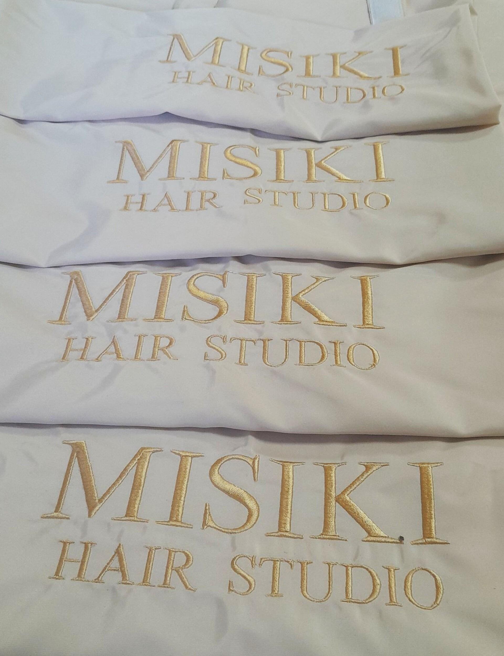 hair salon cape with embroidery