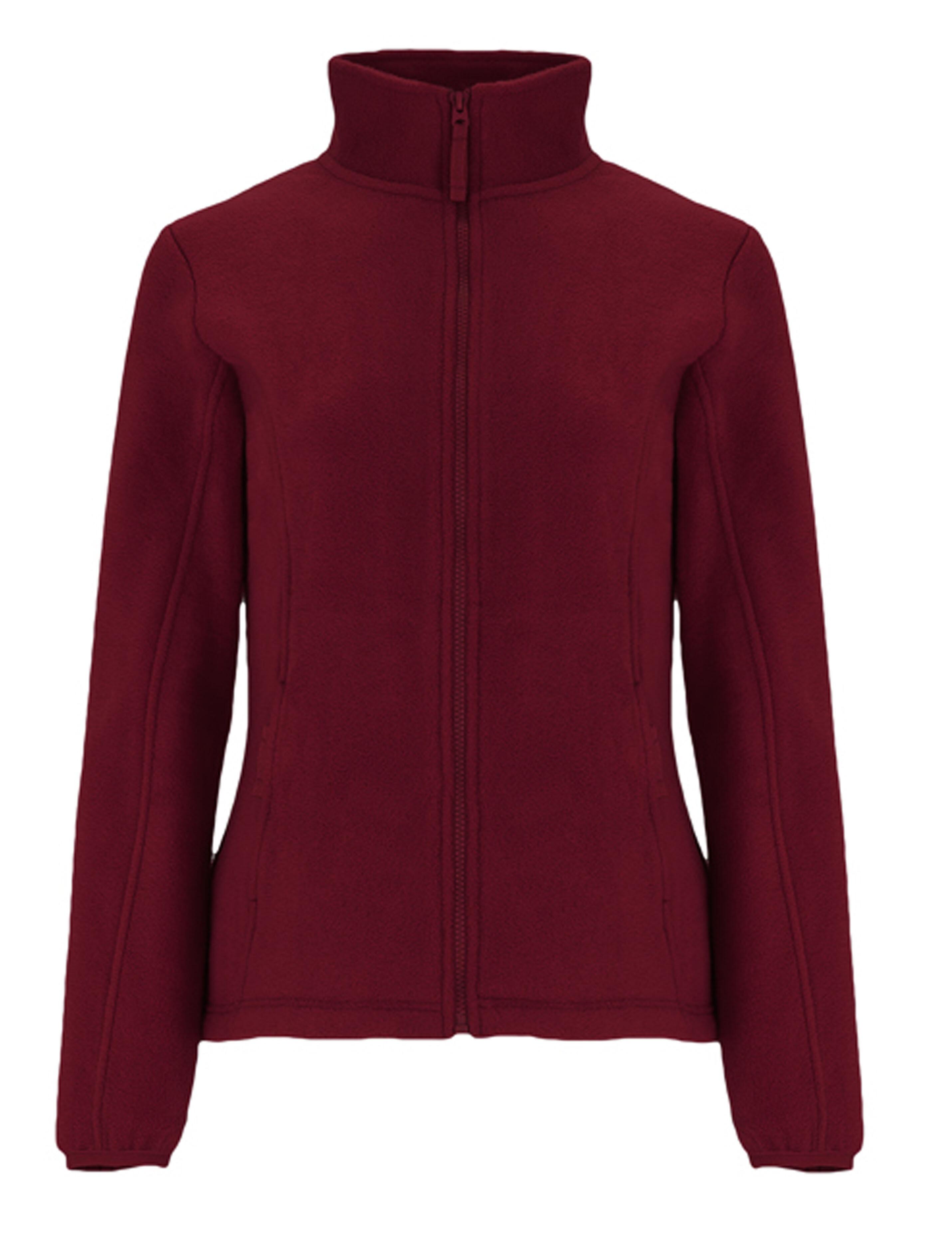 Burgundy fleece jacket women plain or embroidered