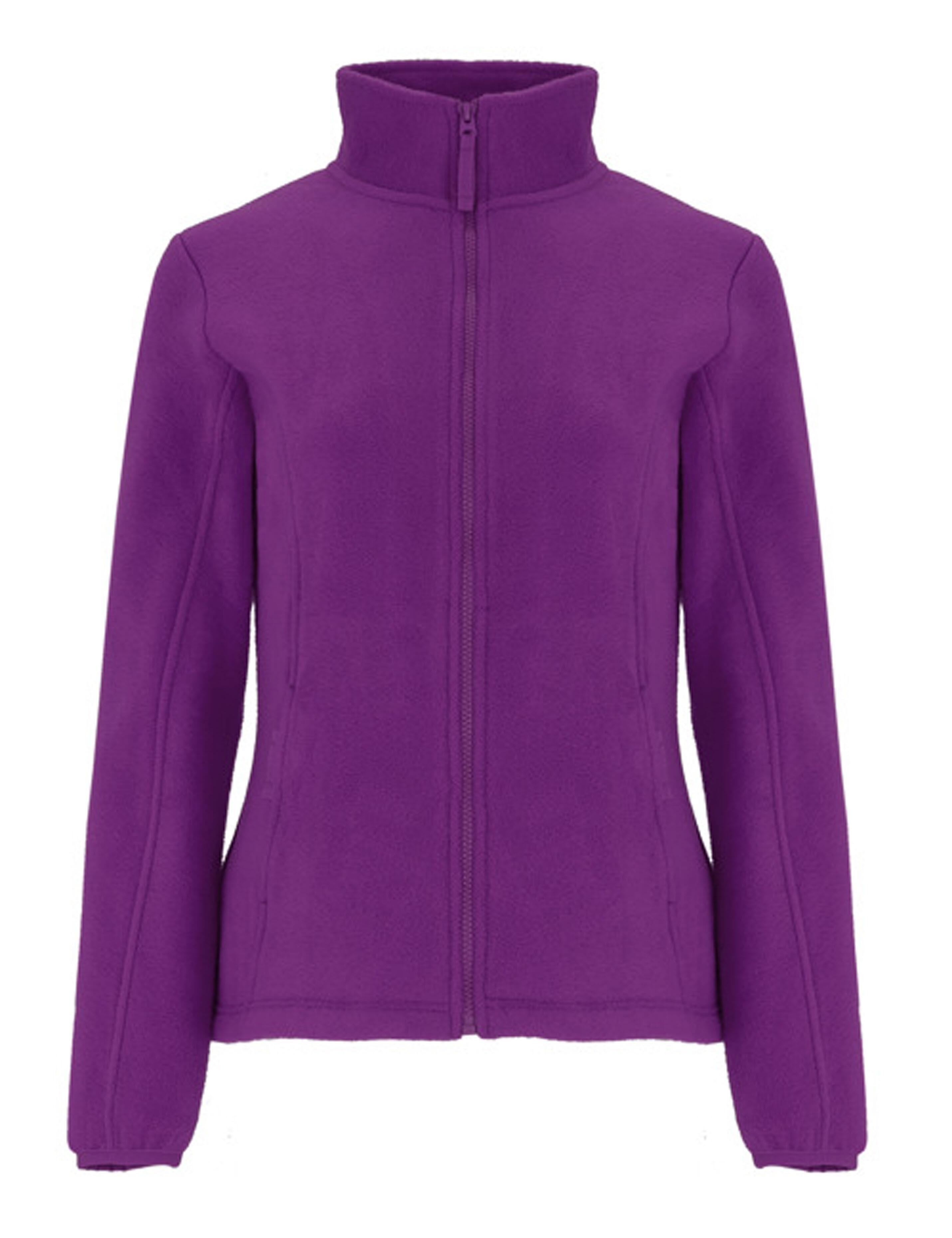 Purple fleece jacket women plain or embroidered