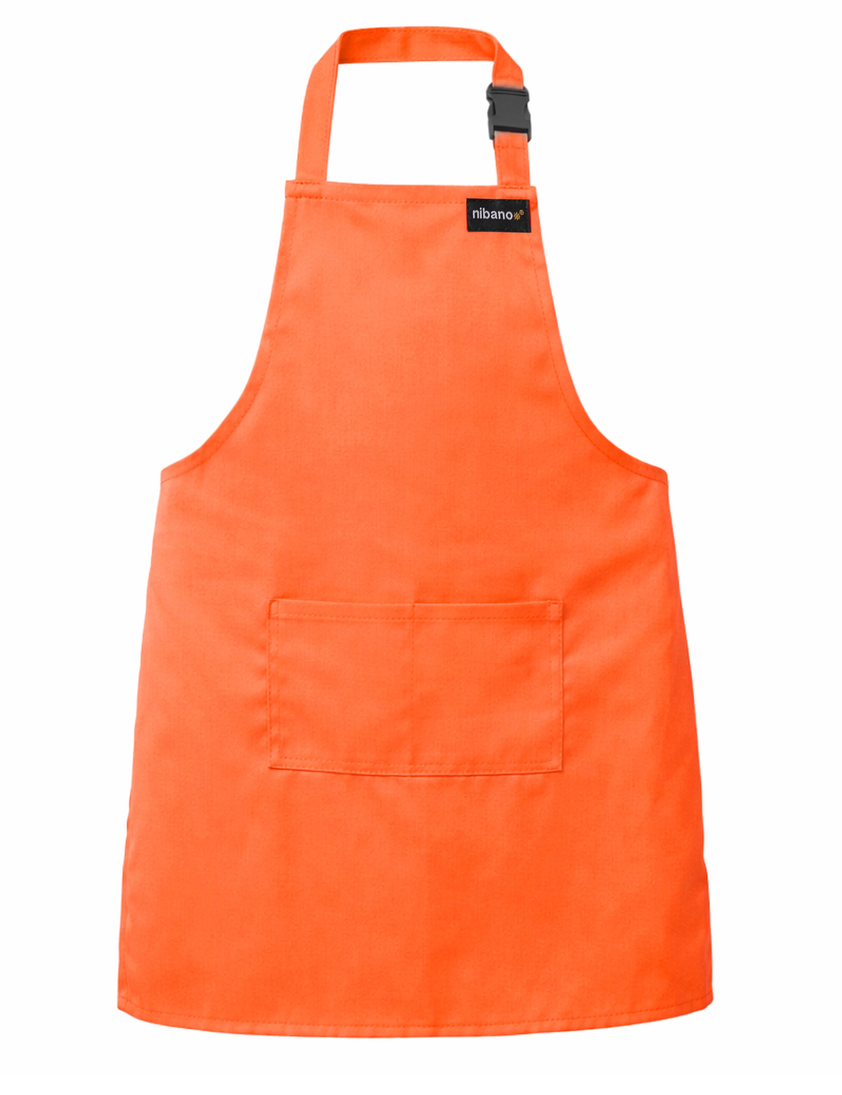 Personalised Kids apron orange printed