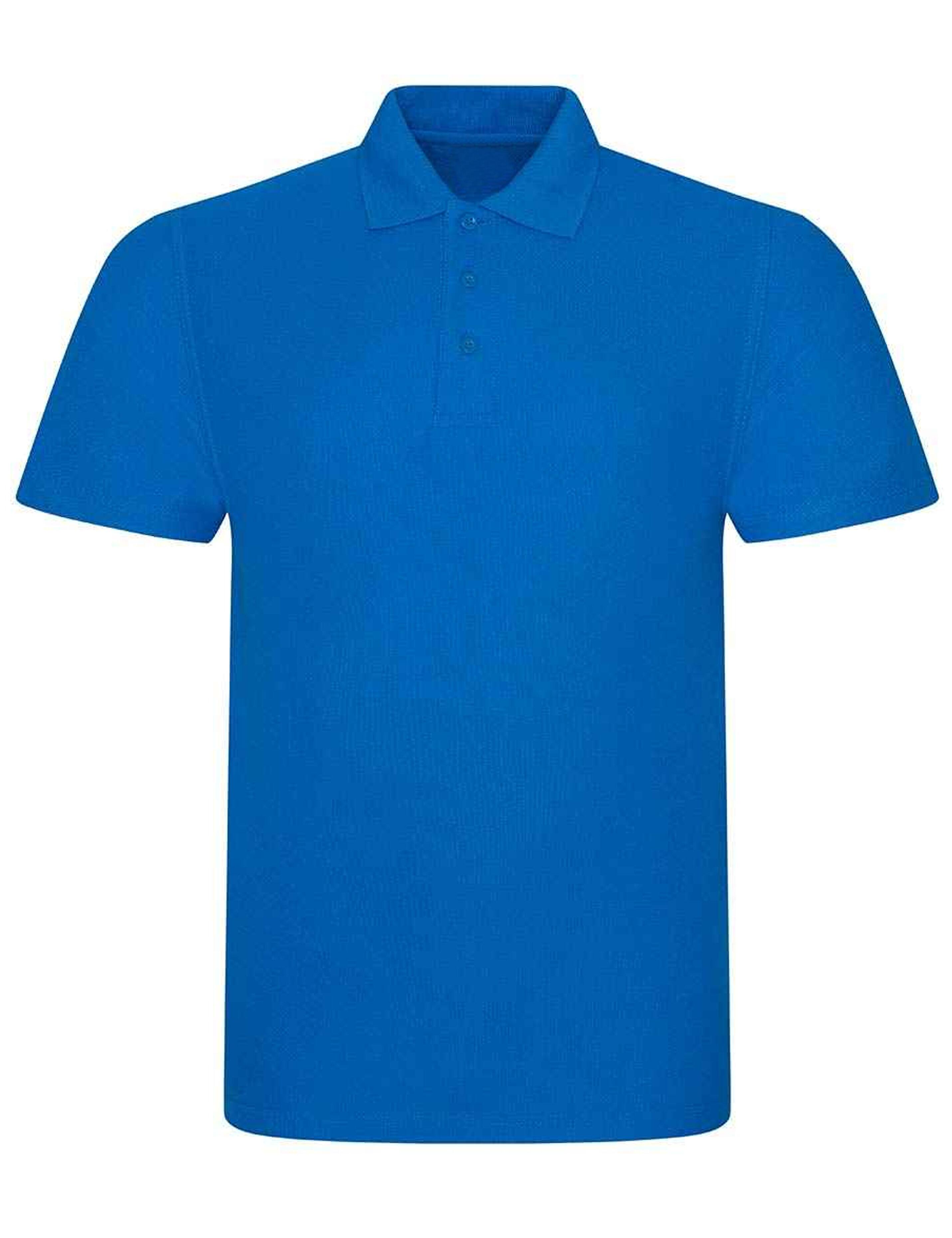 Sapphire Blue polycotton polo shirt plain or custom printed