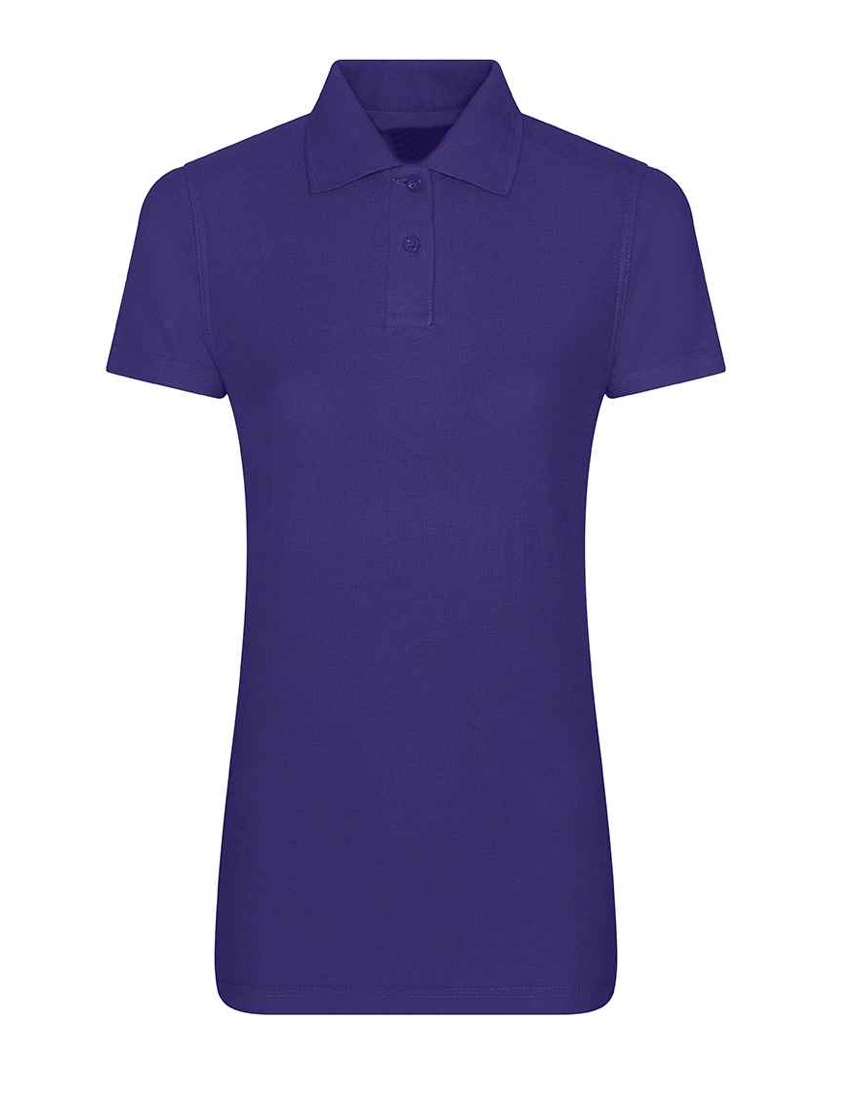 Women's purple polo shirt polycotton blend smart casual style