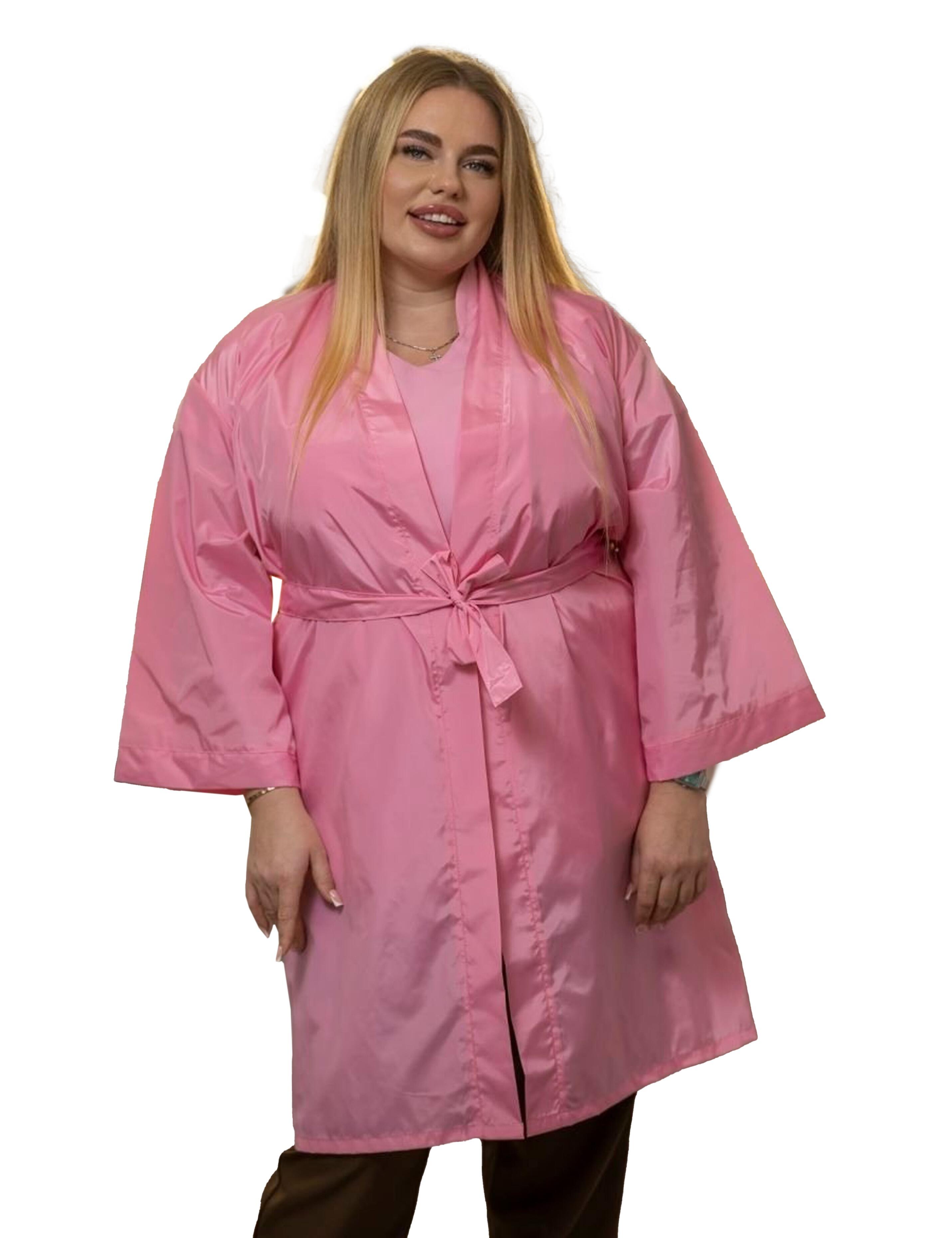 Waterproof Kimono robe for hairdressers Pink barbie