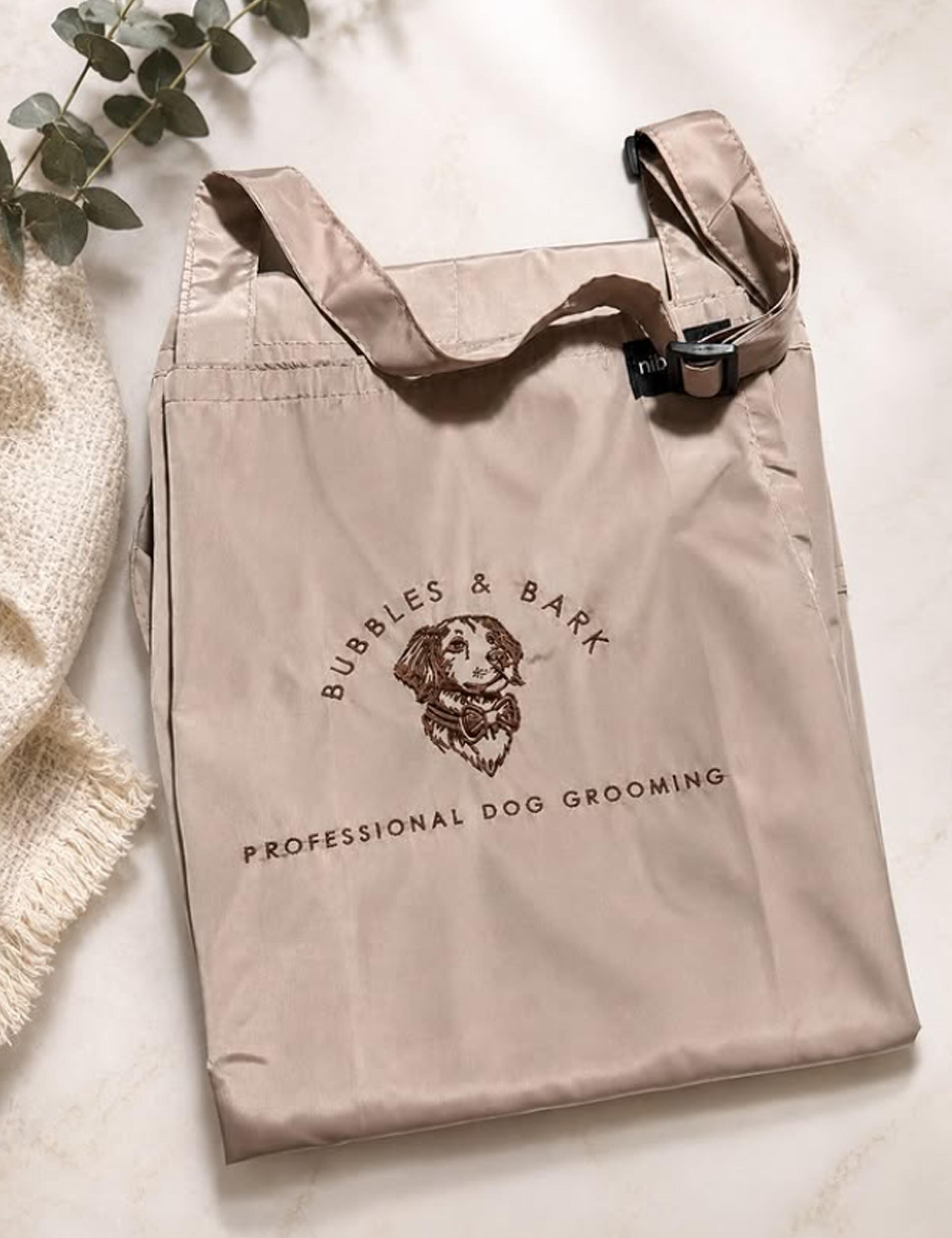 Embroidered Latte professional hairdressing apron