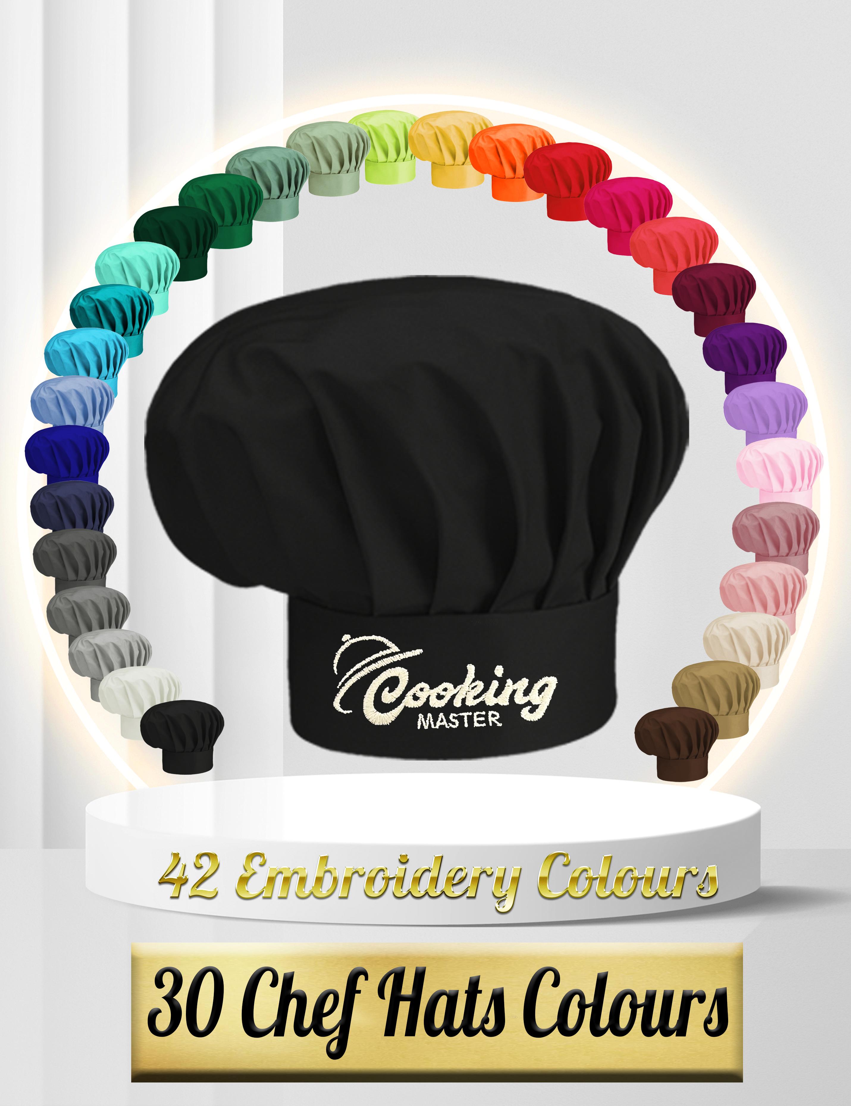 Embroidered Cooking Master Chef's Hat
