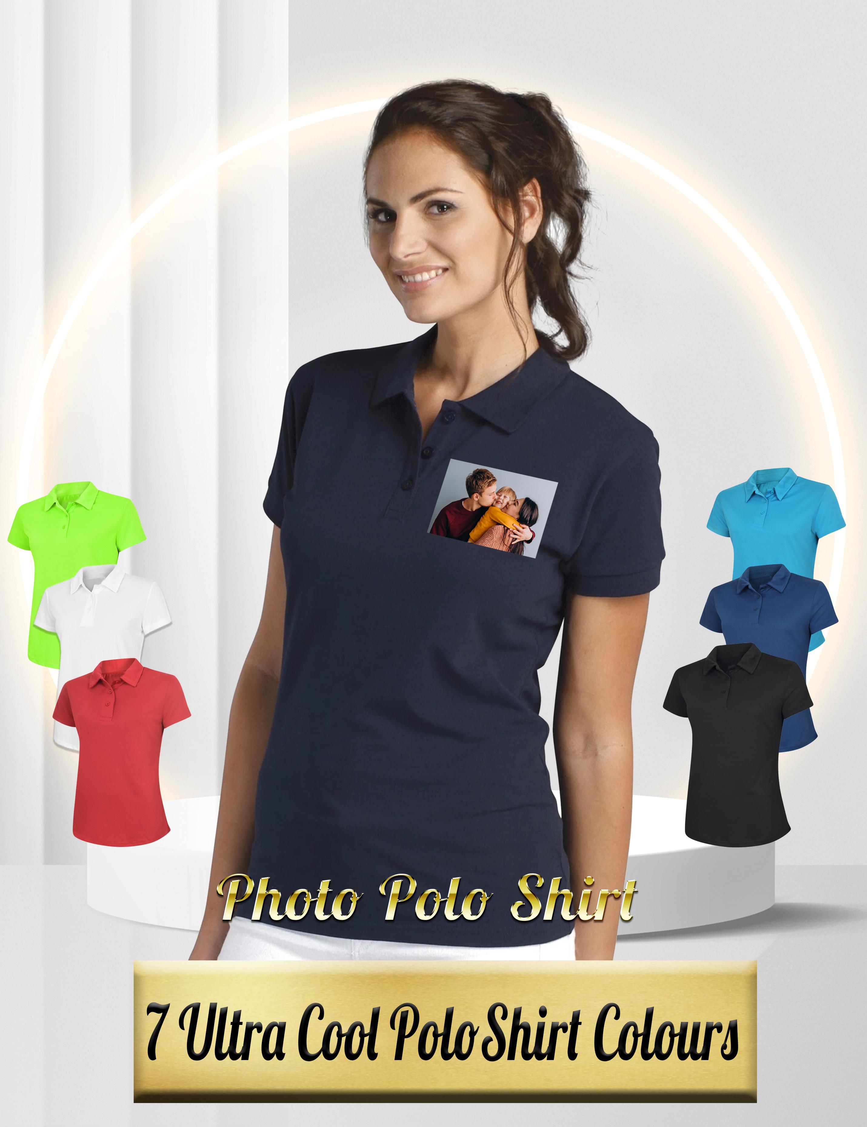 Photo Printed Women's Dri Fit Polo Shirt