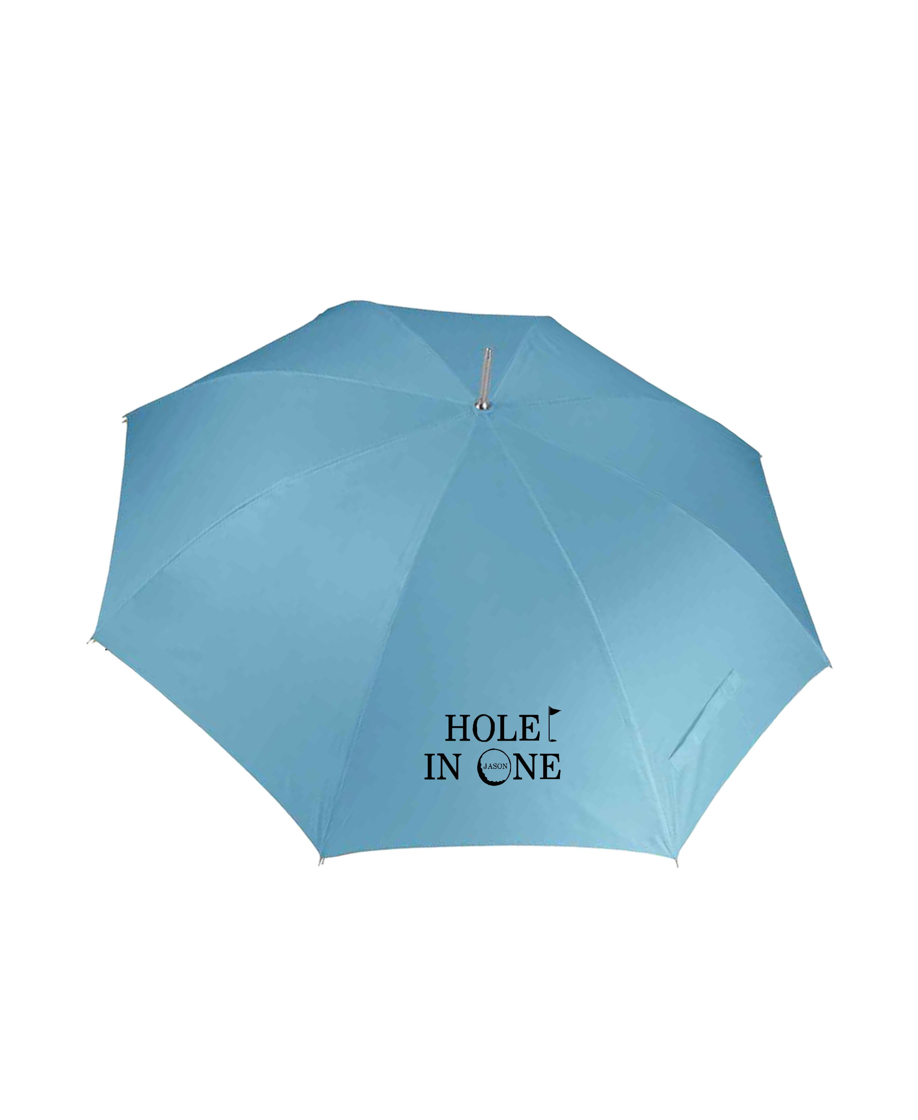 Hole in 1 Design Large Golf Umbrella Sky Blue
