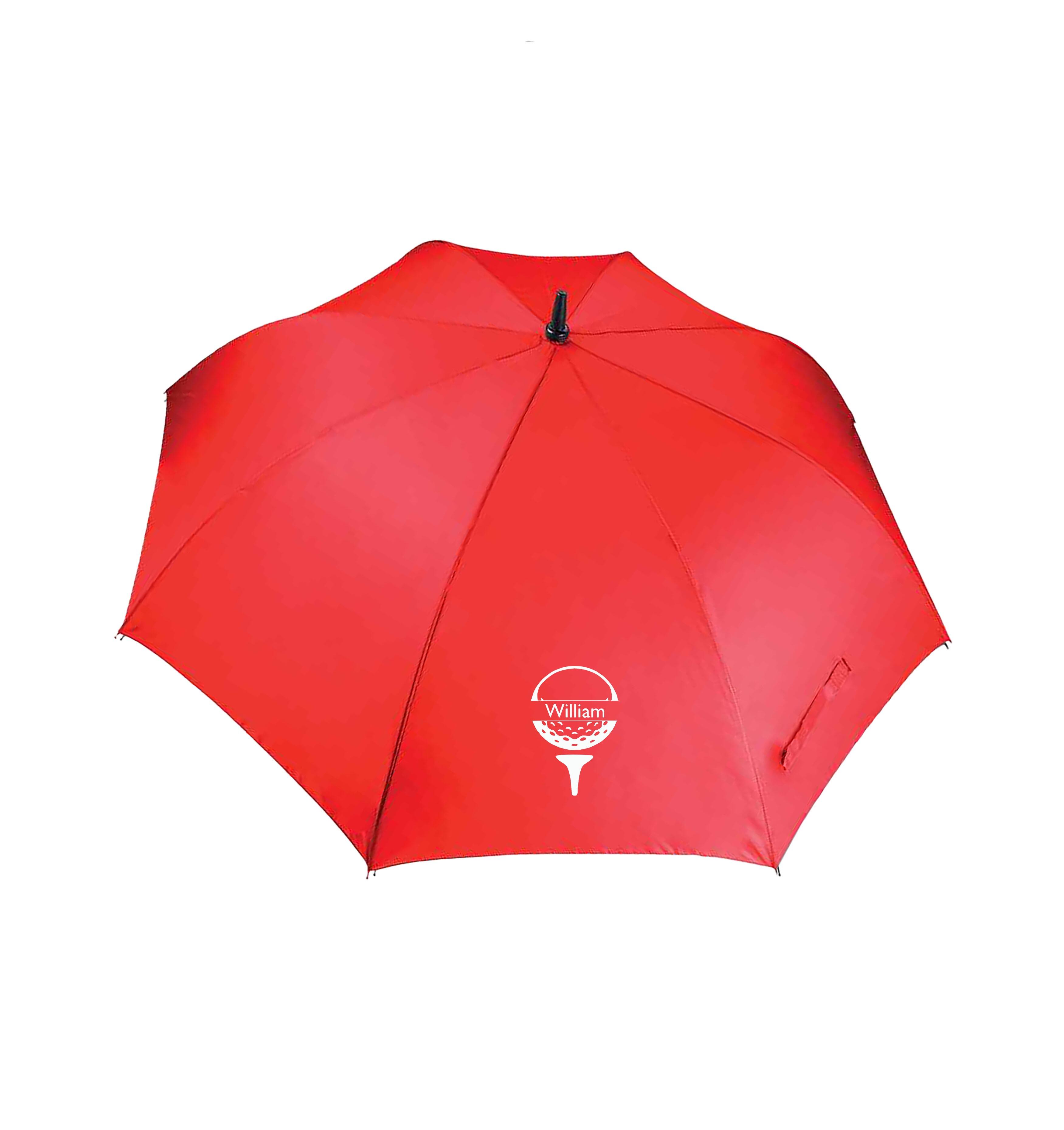 Golf Ball Design Large Golf Umbrella Red