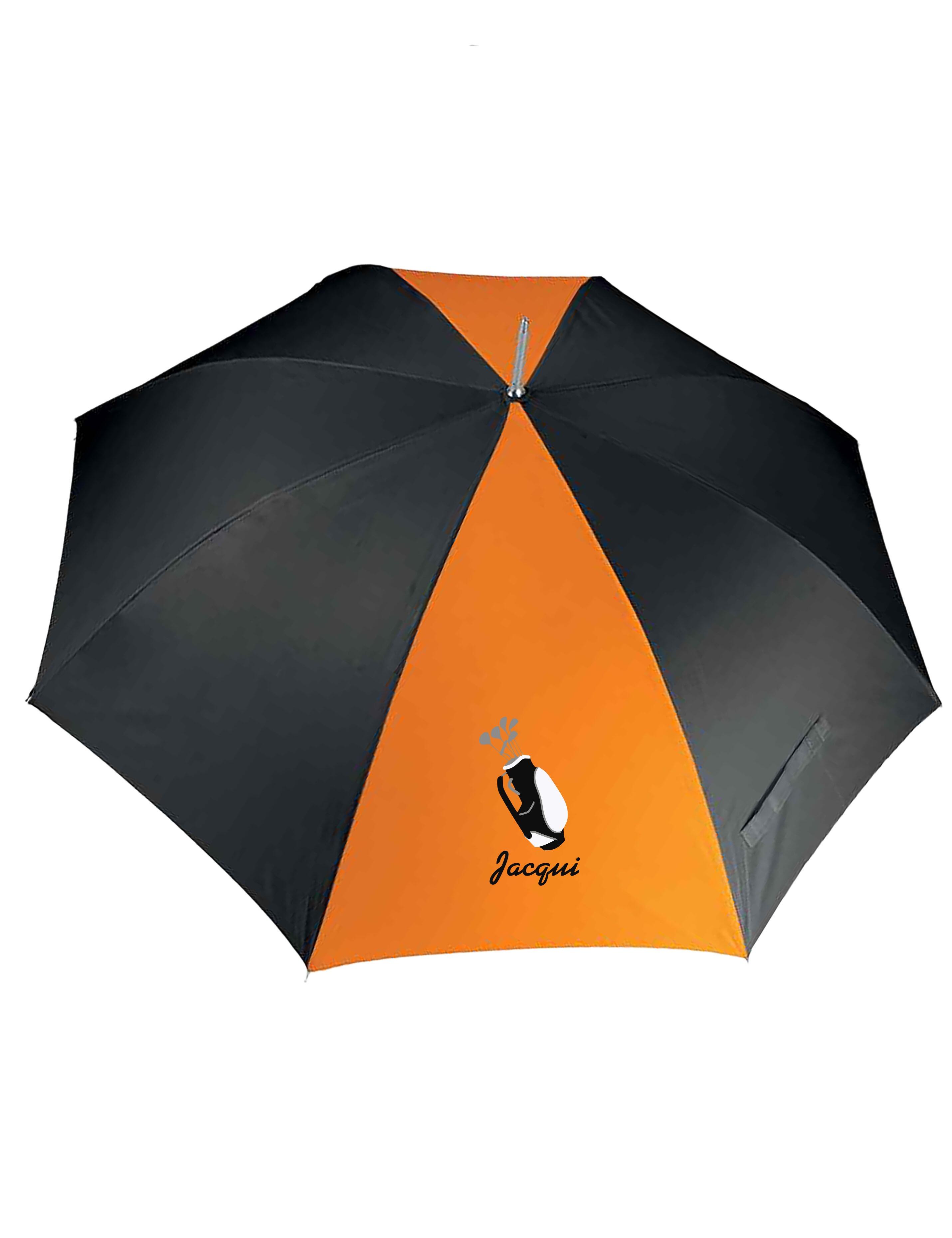 Golf Bag Design XX-Large Golf Umbrella Black/Orange