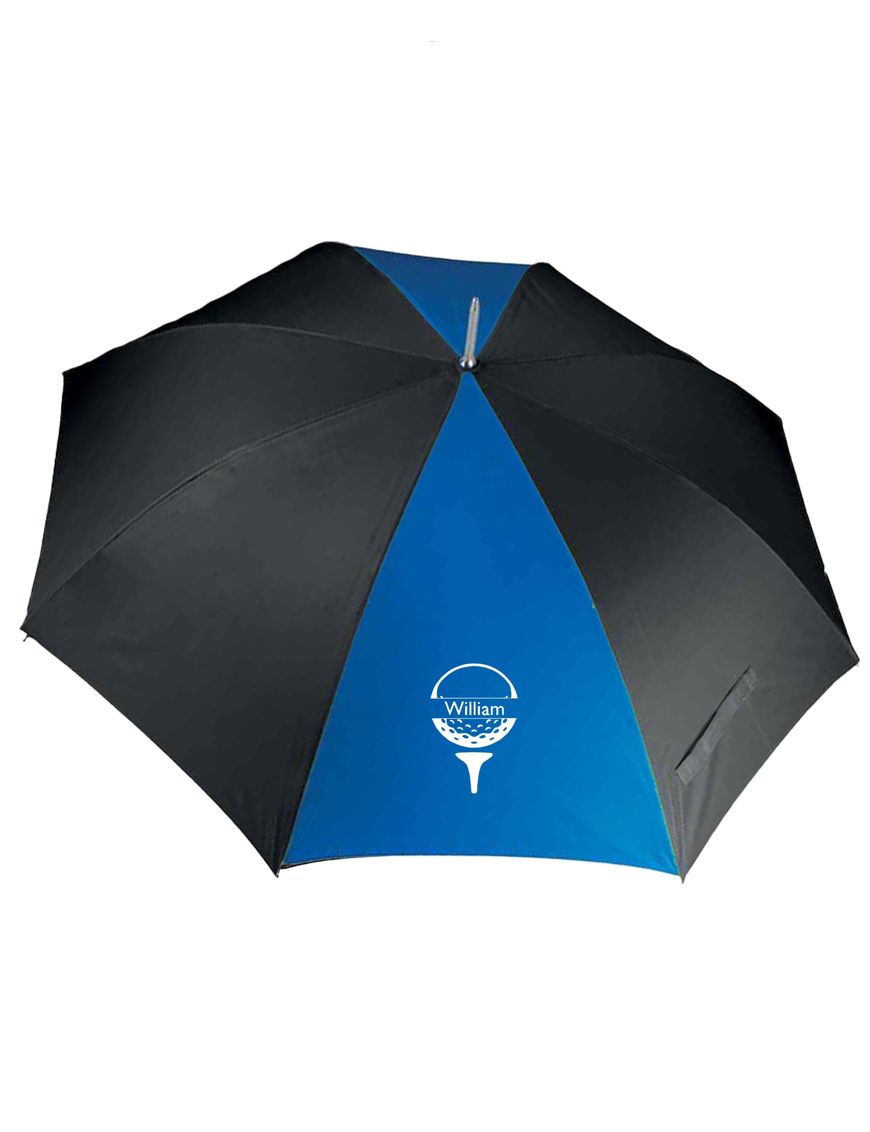 Golf Ball Design XX-Large Golf Umbrella Black/Royal Blue