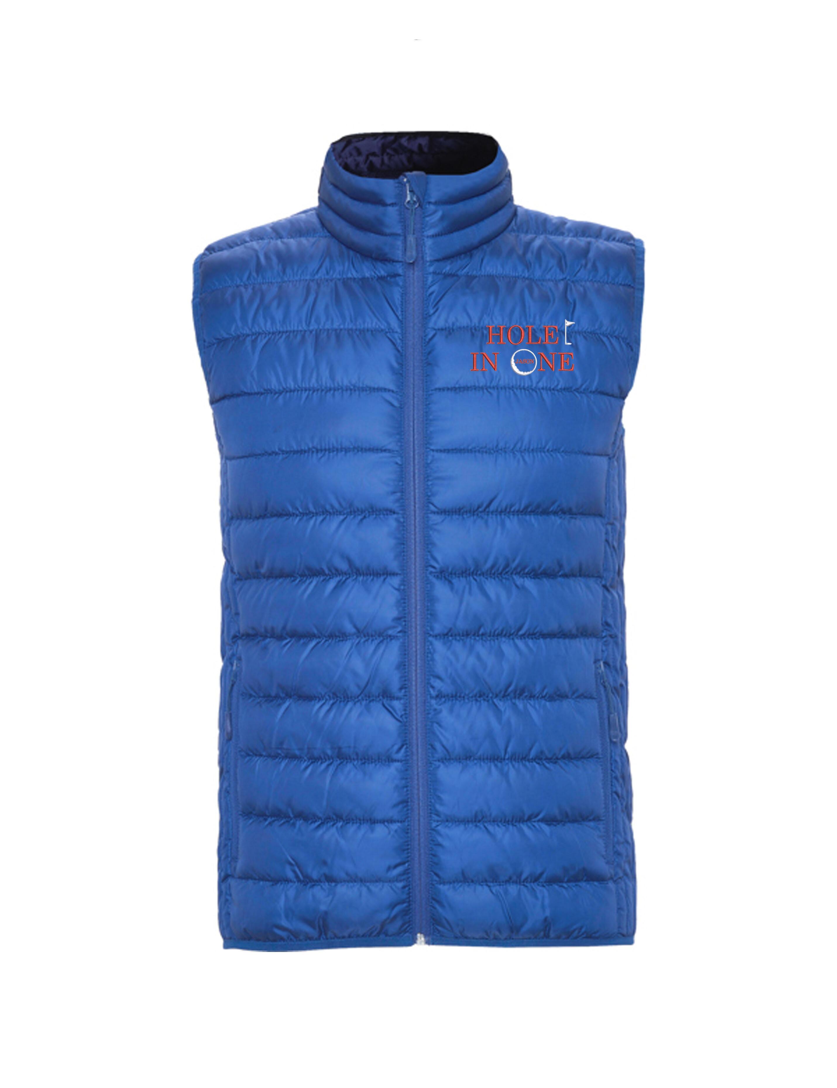 Hole in 1 Design Embroidered Feather Golf Gilet Royal Blue