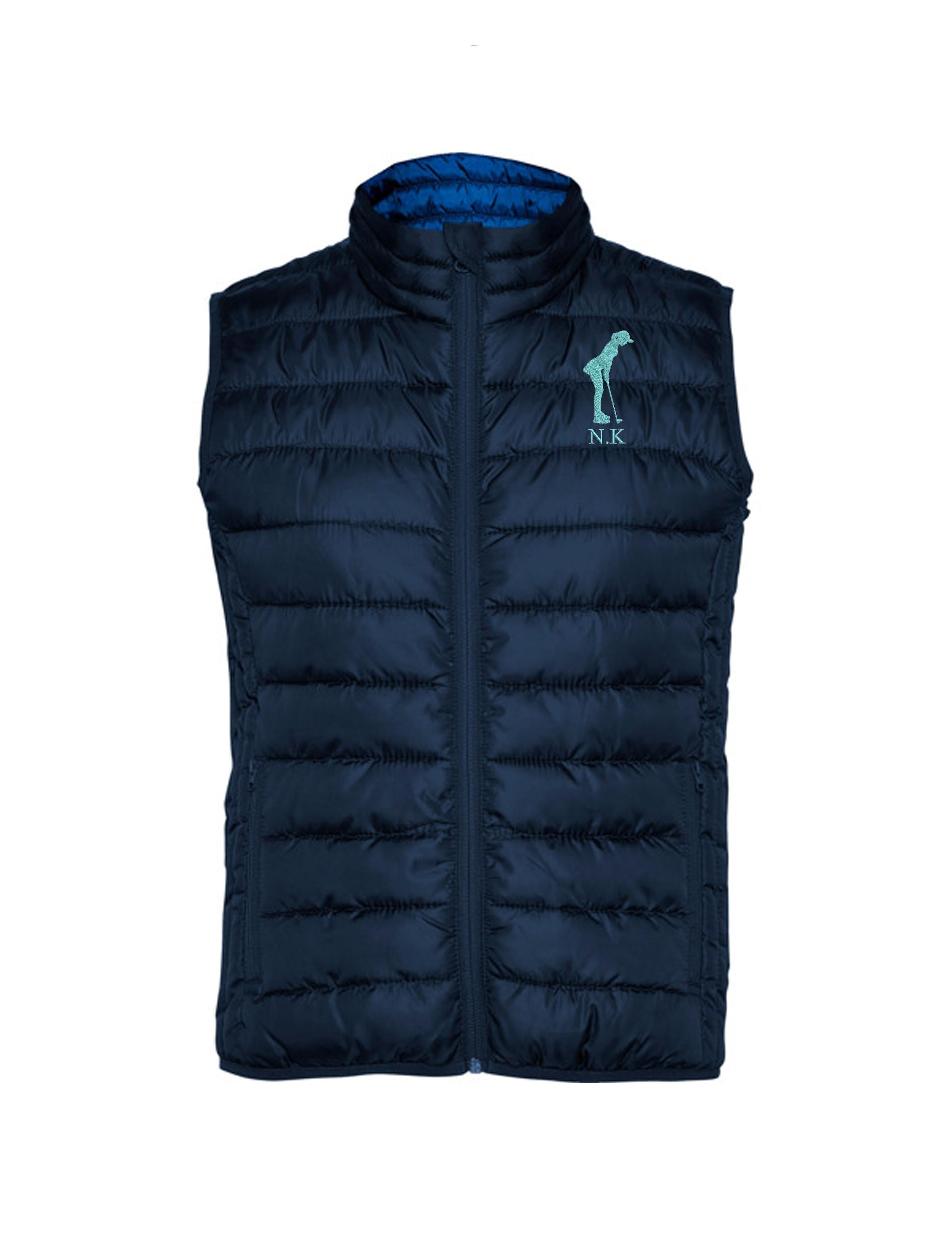 Women's Golf Design Women's Embroidered Feather Golf Gilet Navy