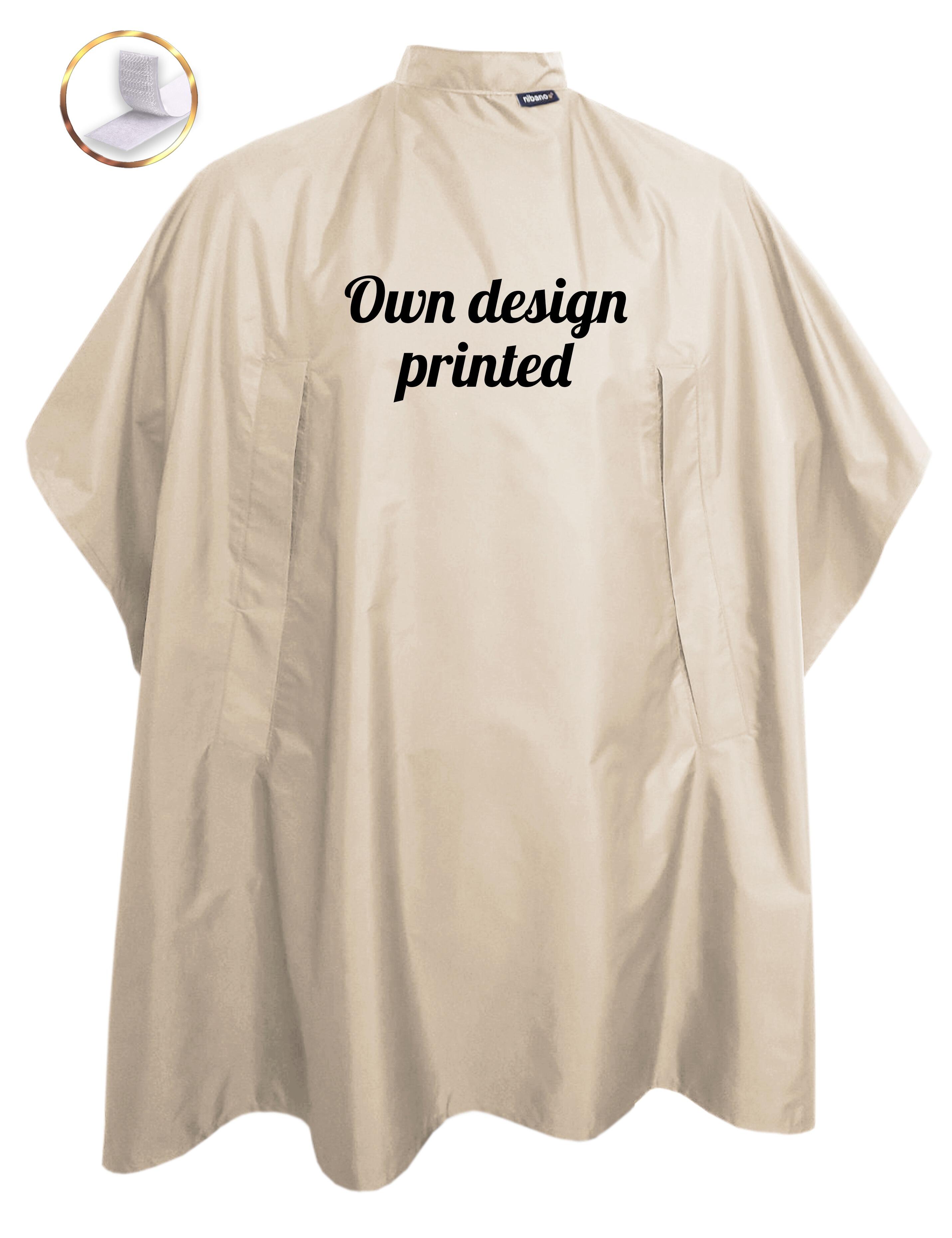 Personalised Hairdressing gown Cream with Hand slits