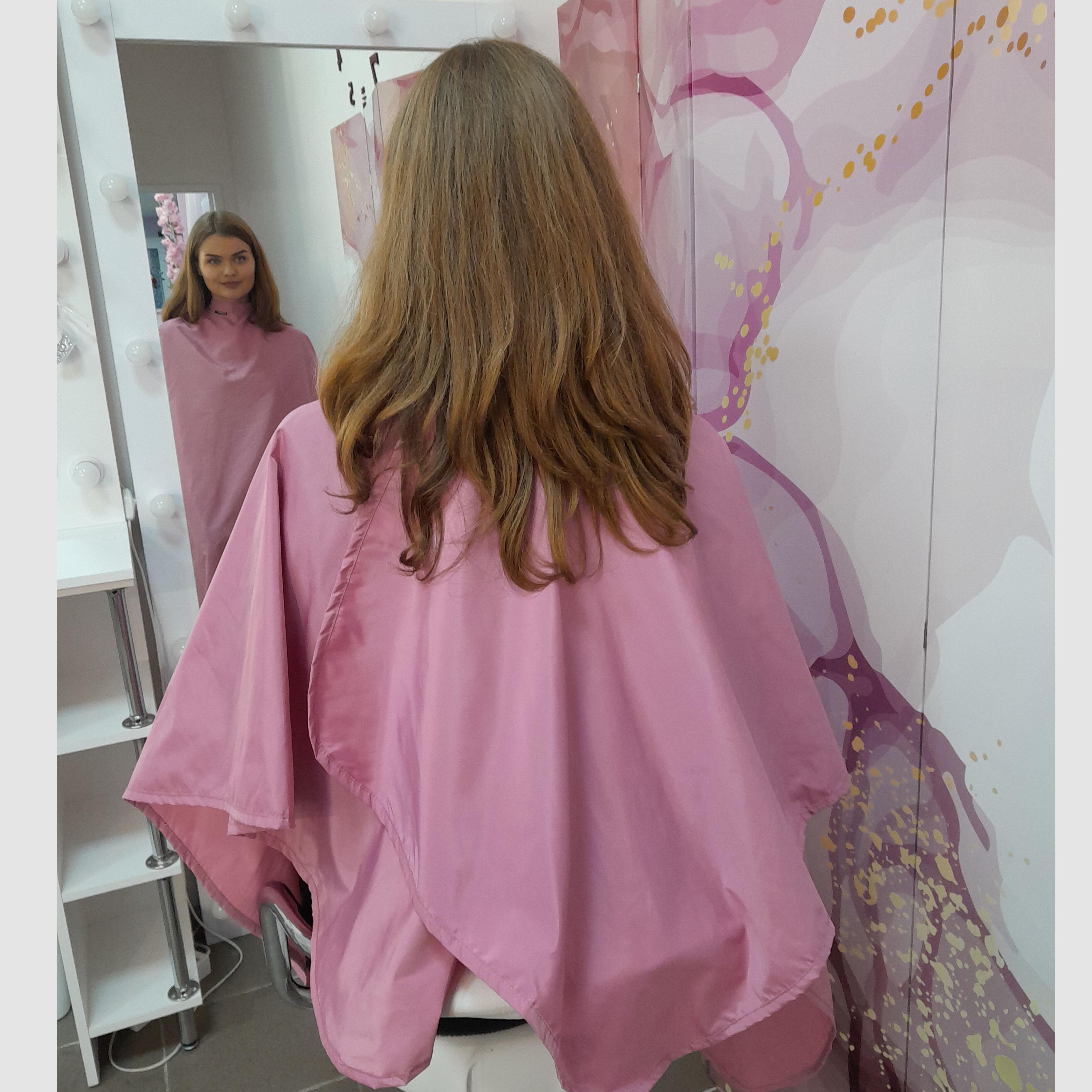 Personalised barber cape rose gold printed