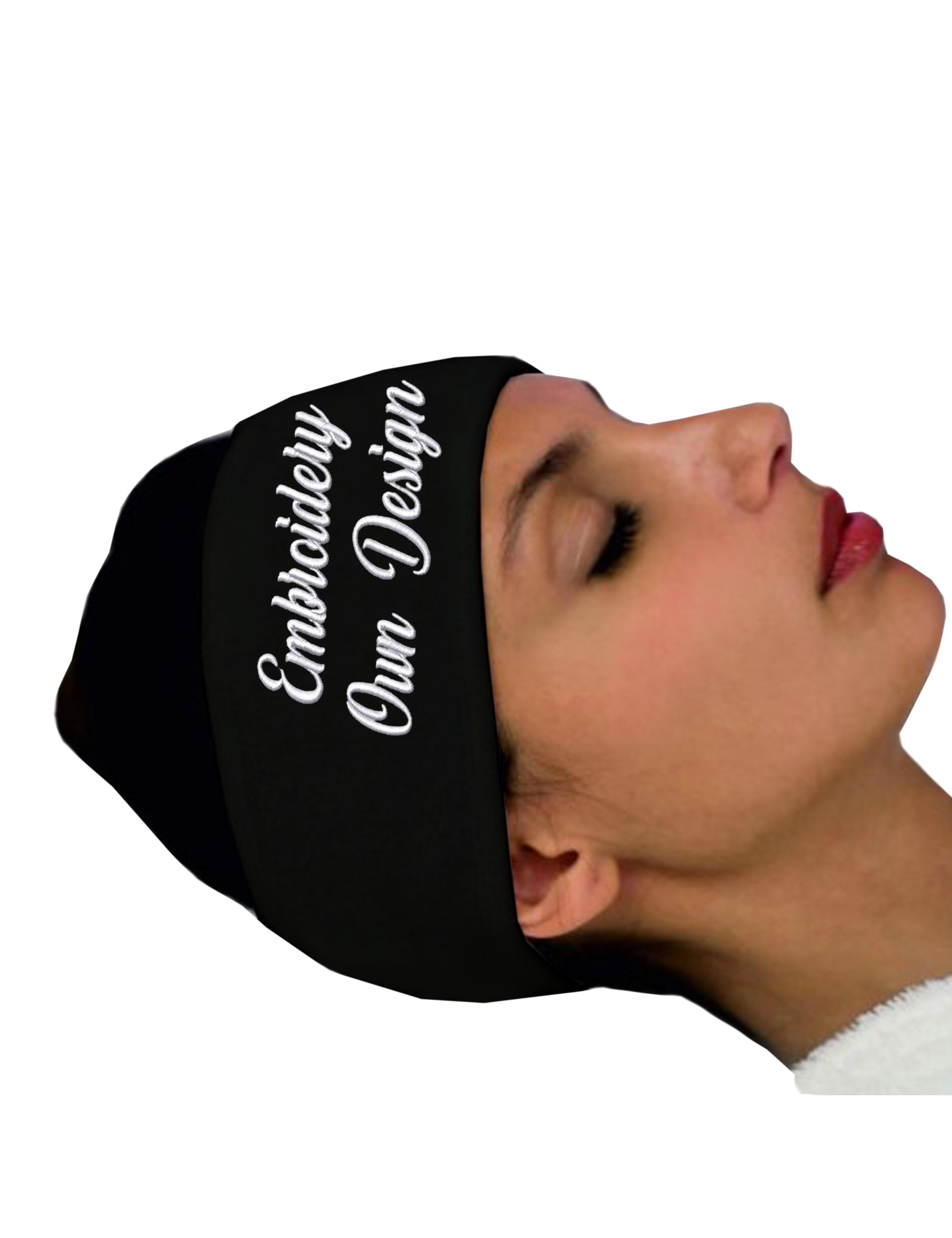 Personalised Beauty Hairband black with embroidery