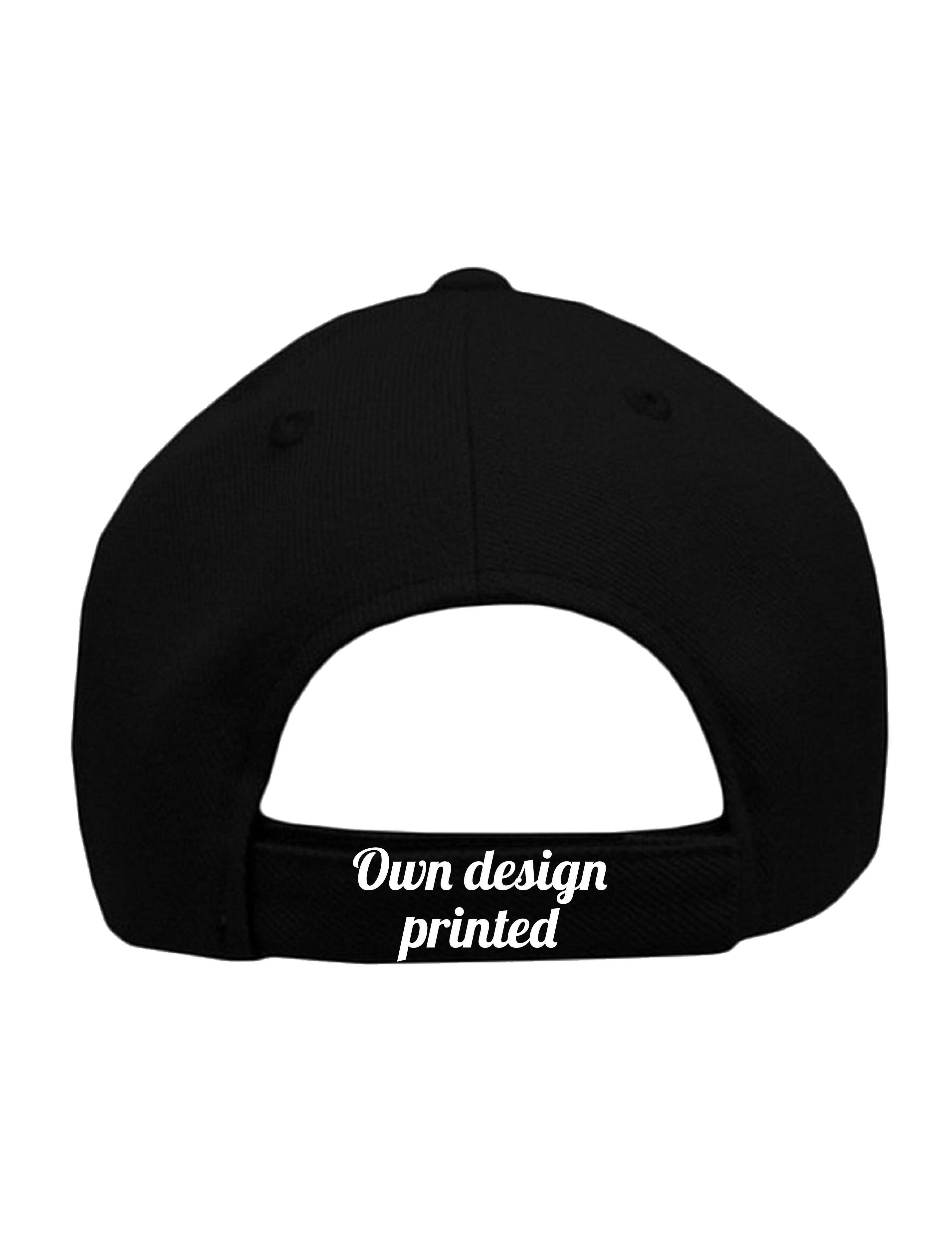 personalised full colour printed baseball cap black