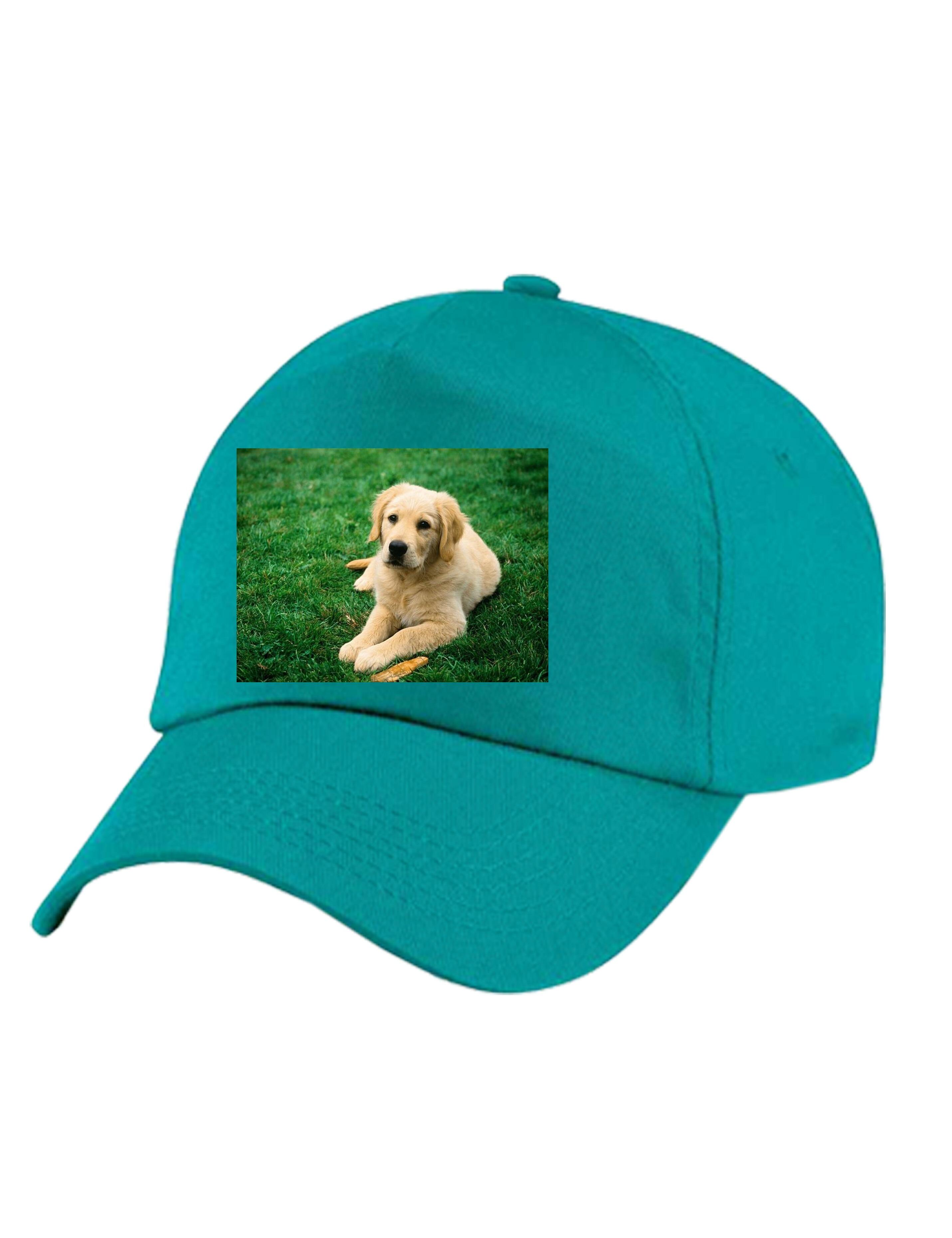 Customised photo printed cap emerald