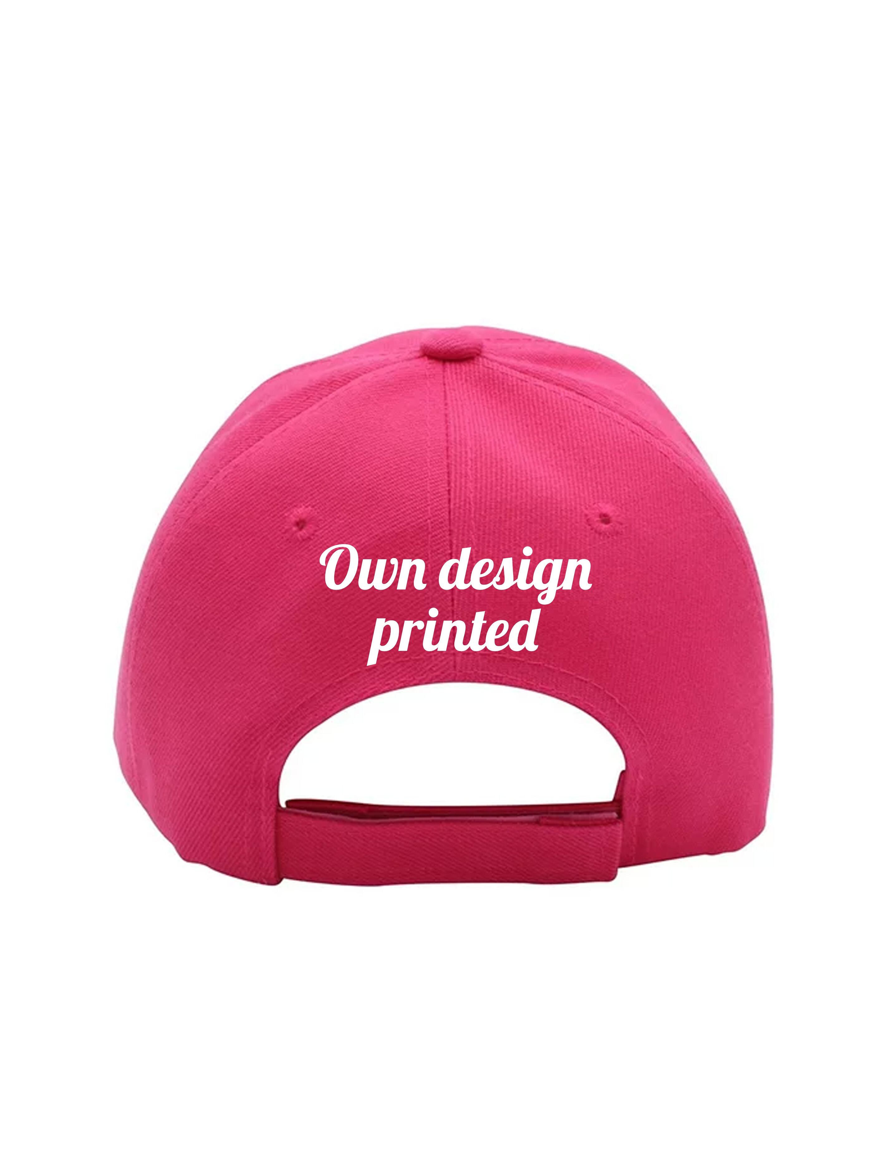 Photo Printed Baseball Cap Hot Pink
