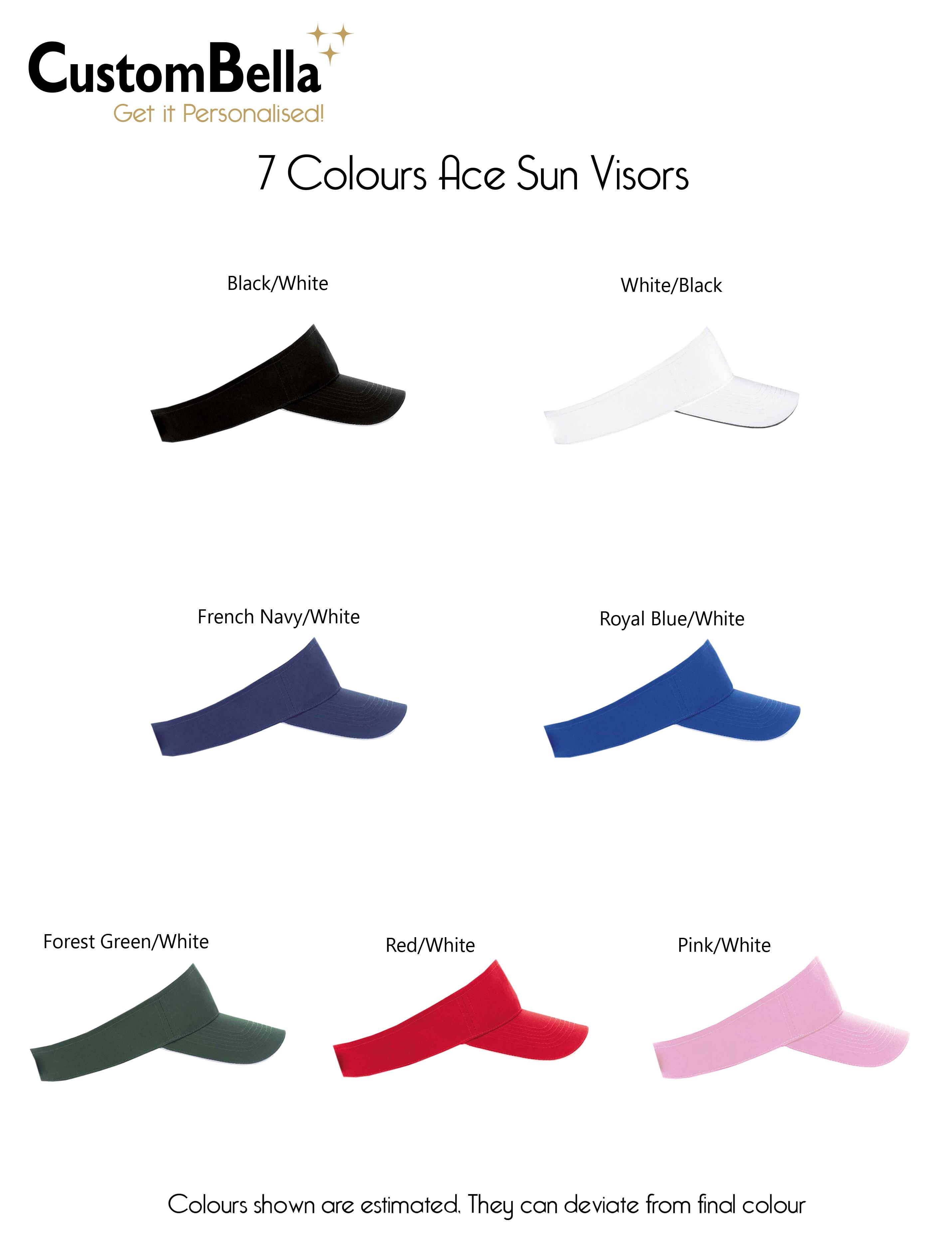 Full colour printed sun visor in navy