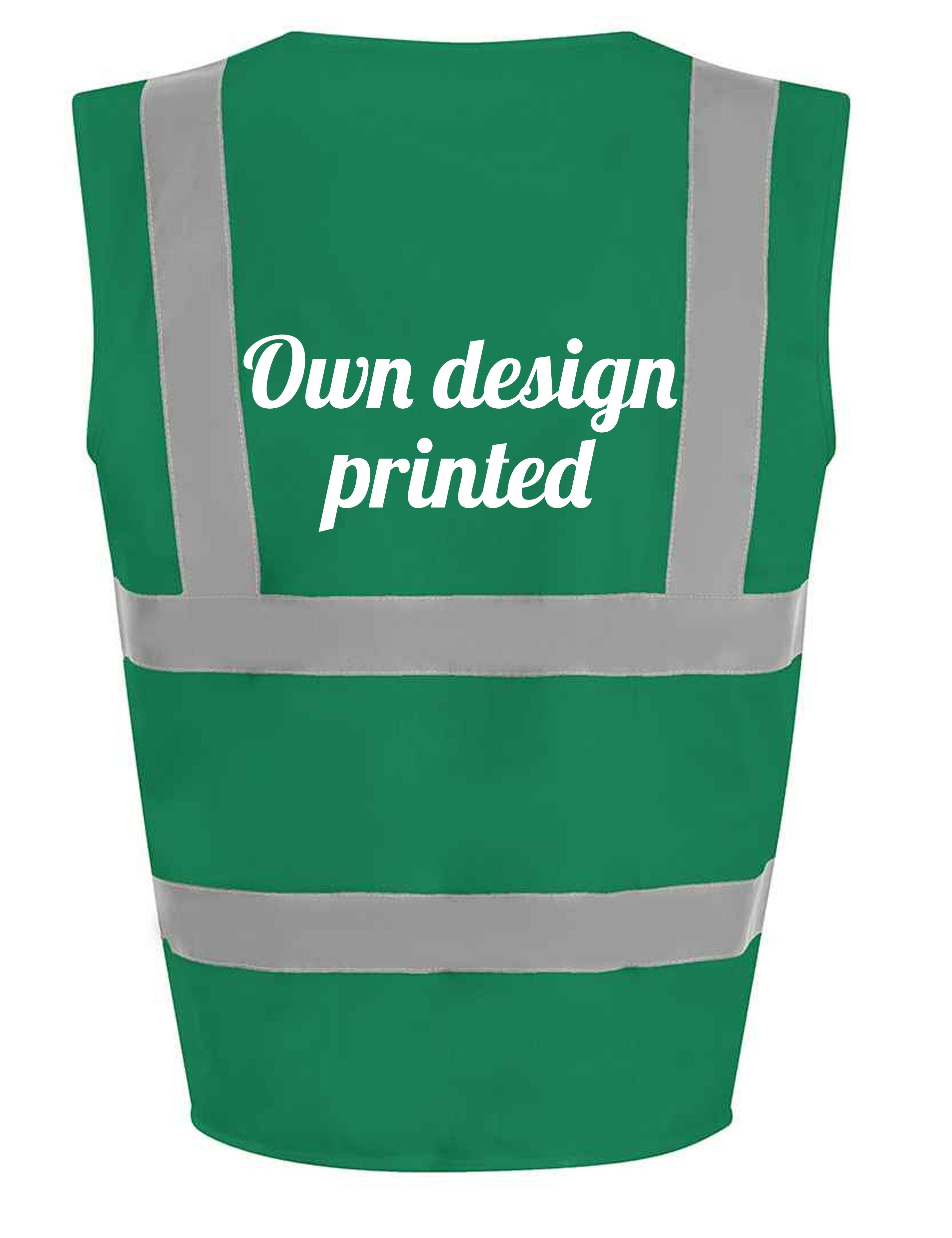 Printed High Visitbility Waistcoat Medical Green