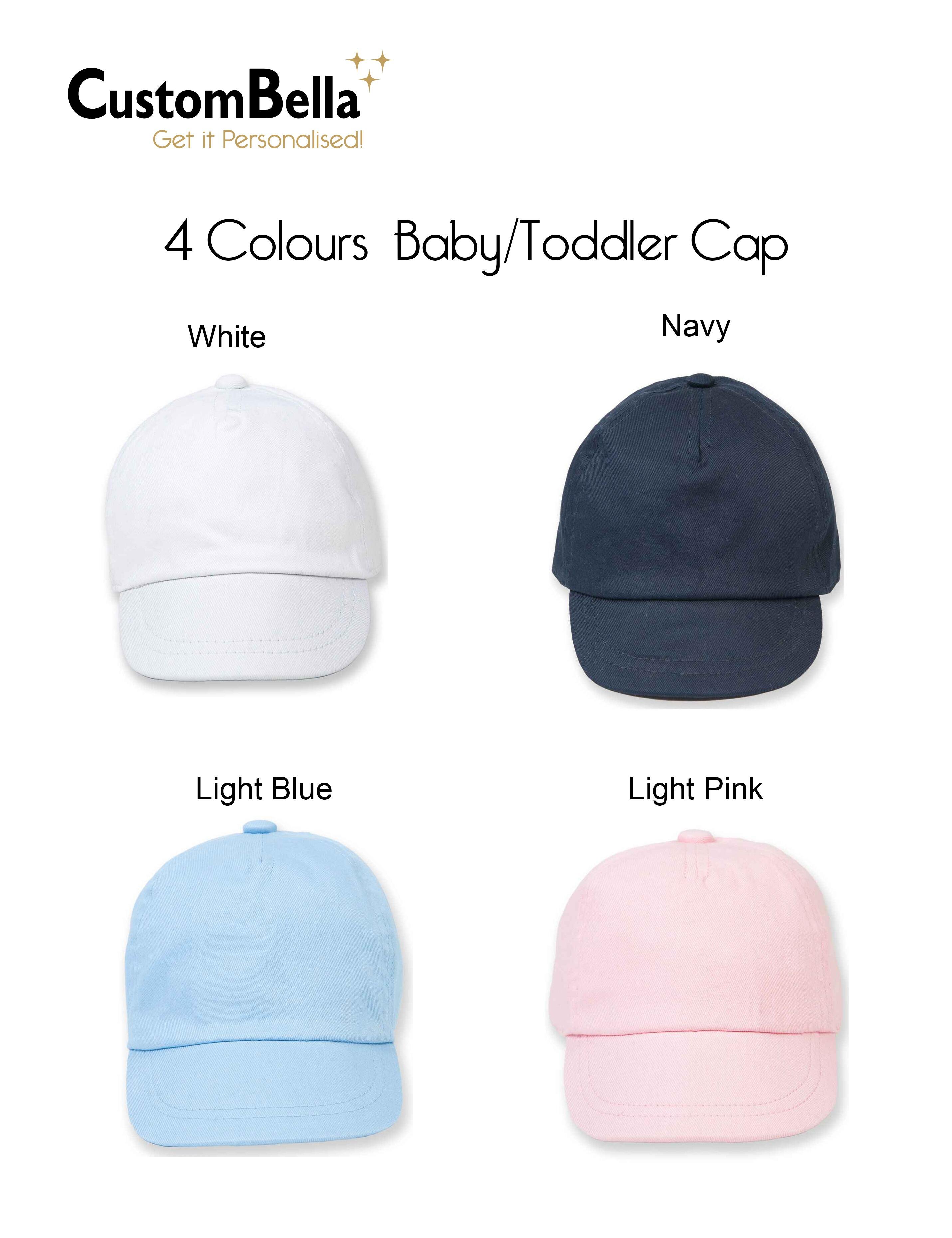 Customised New Born Cap Pink with print