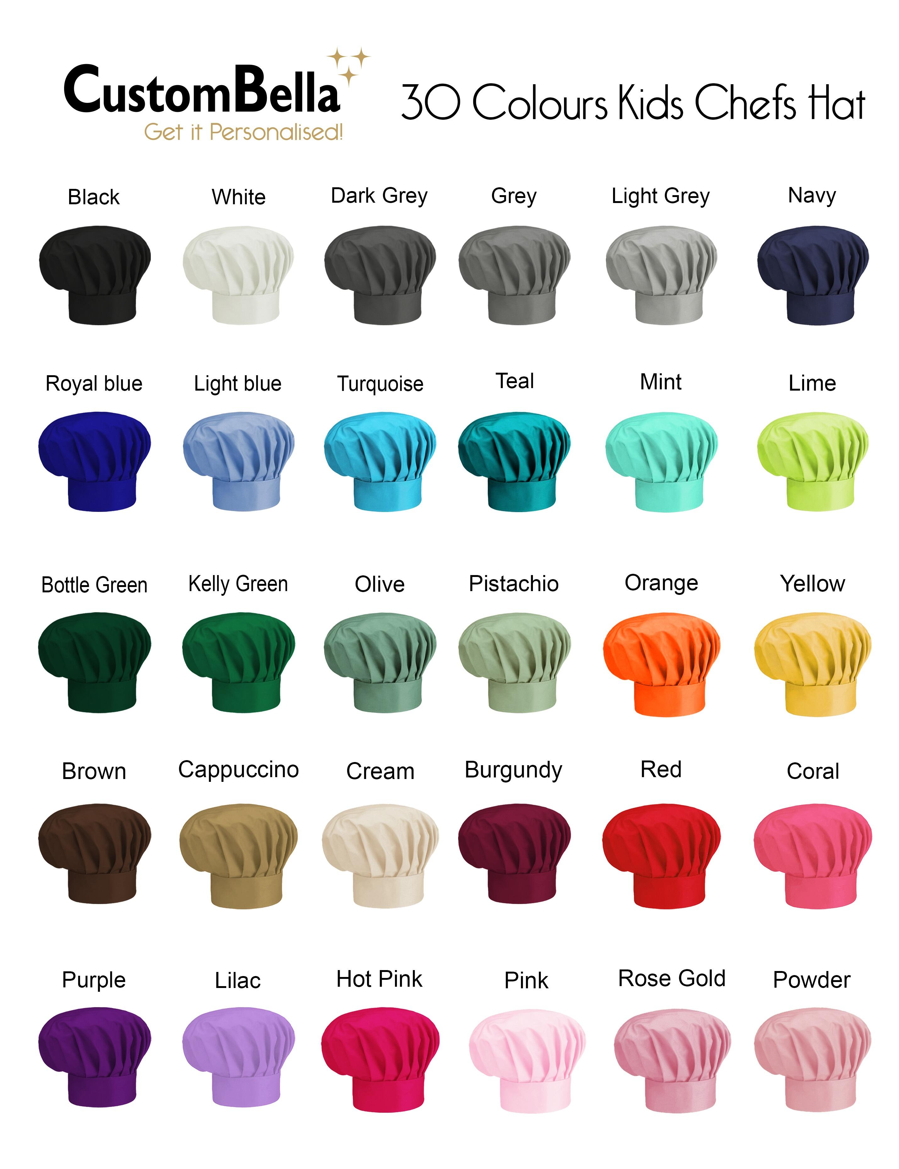 Customised Little Chef Hat Black Printed