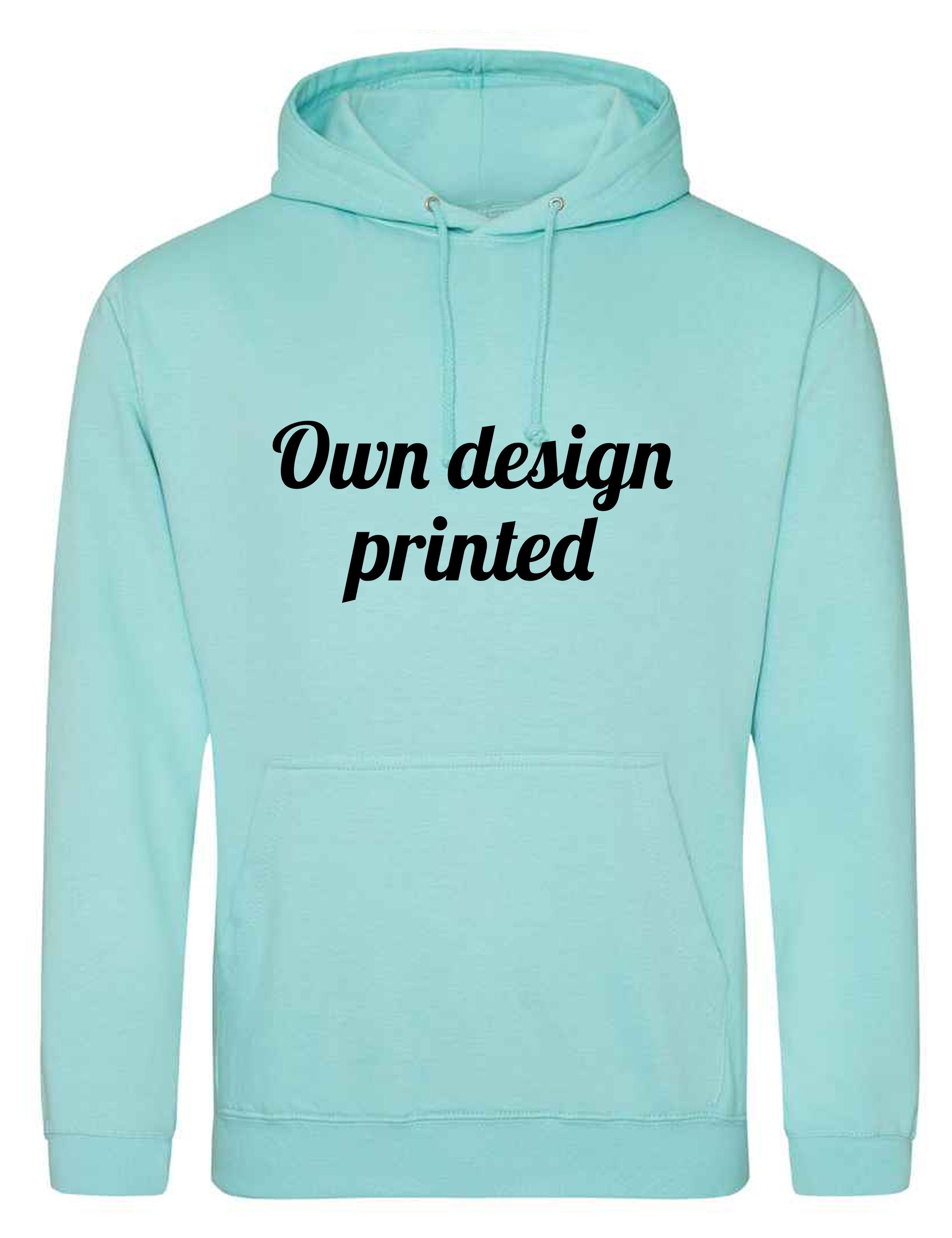 Personalised Unisex Hoodie Mint with print