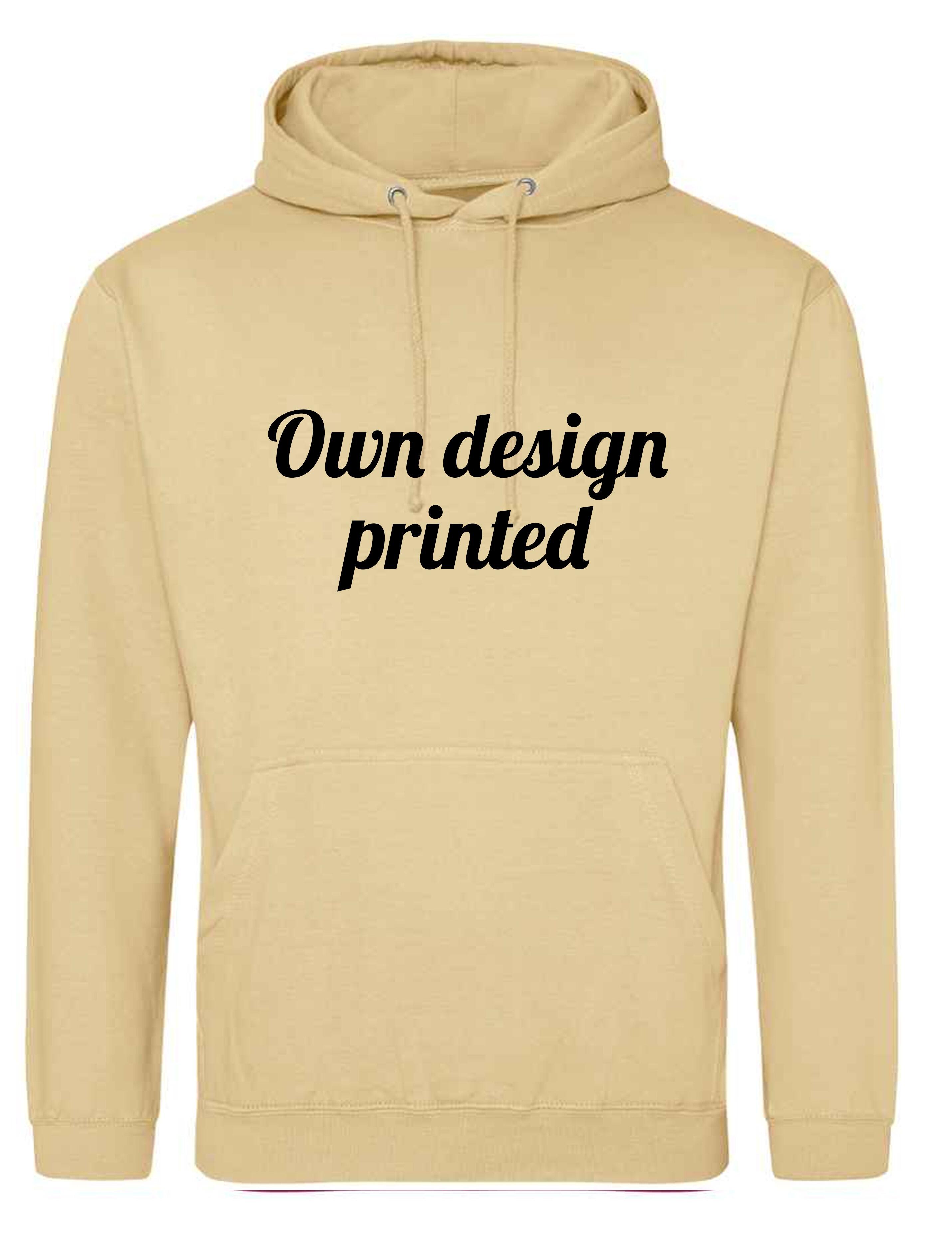 Personalised Unisex Hoodie Cappuccino with print
