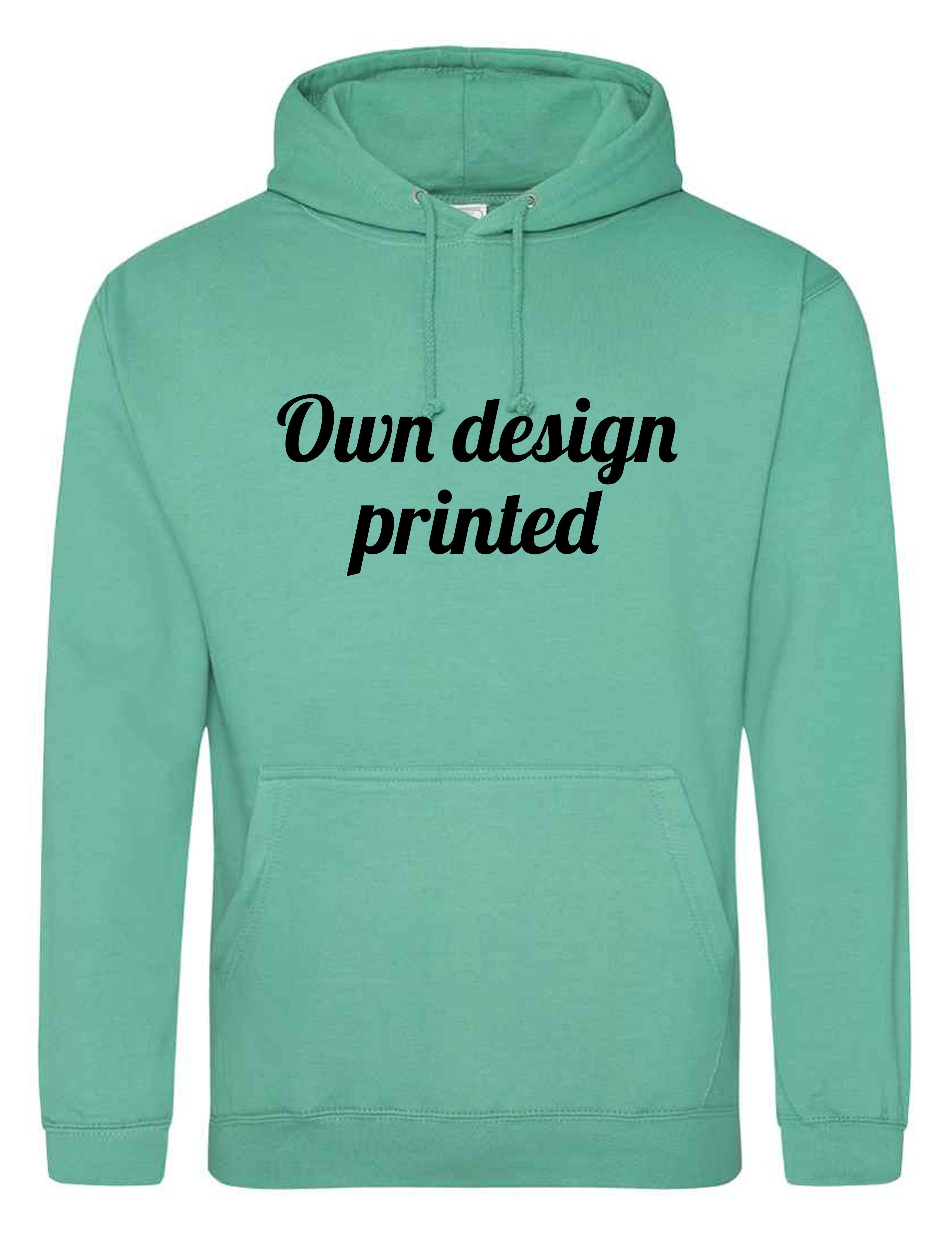 Personalised Unisex Hoodie Spring Green with print