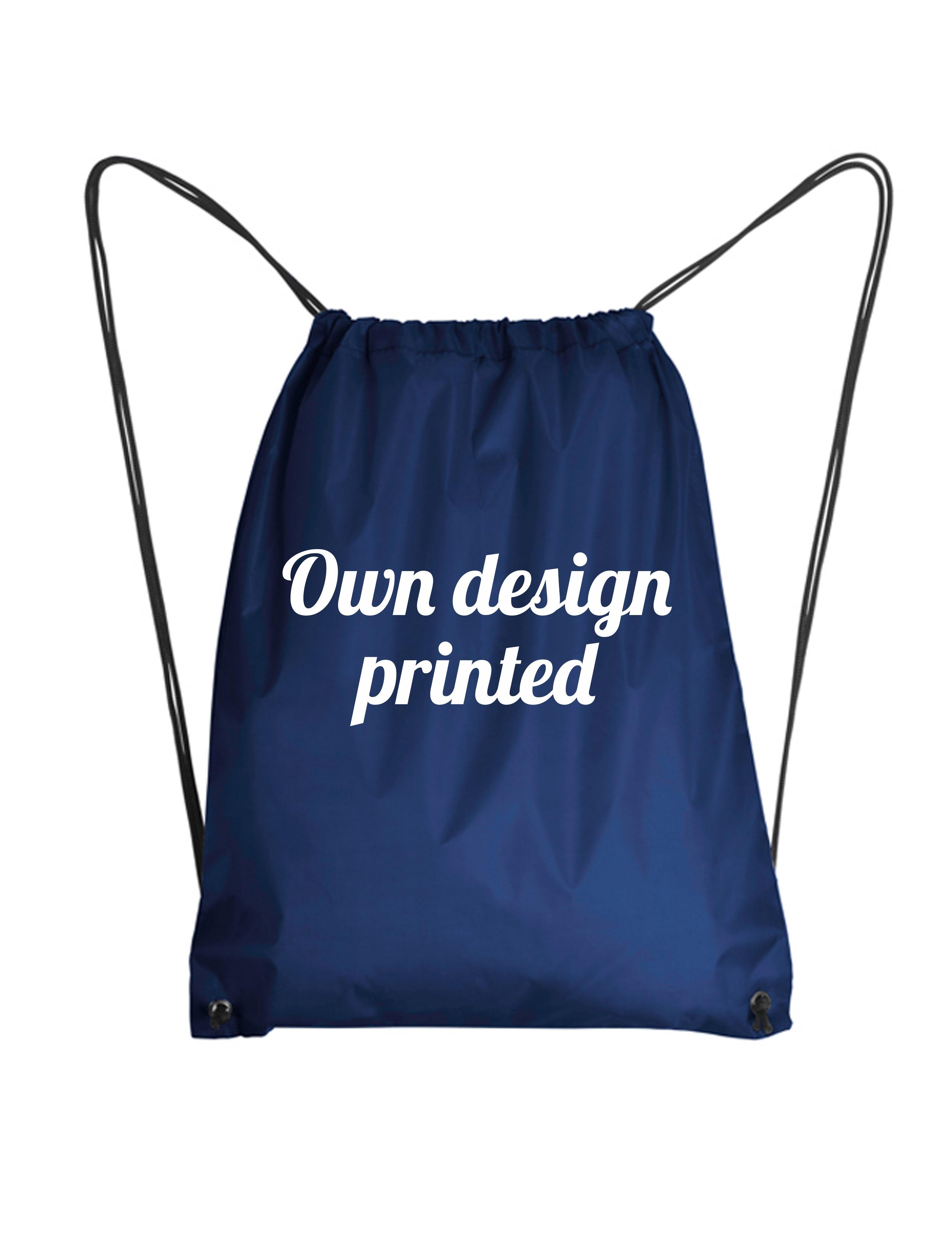 Personalised Printed Gym Sack Navy with your logo