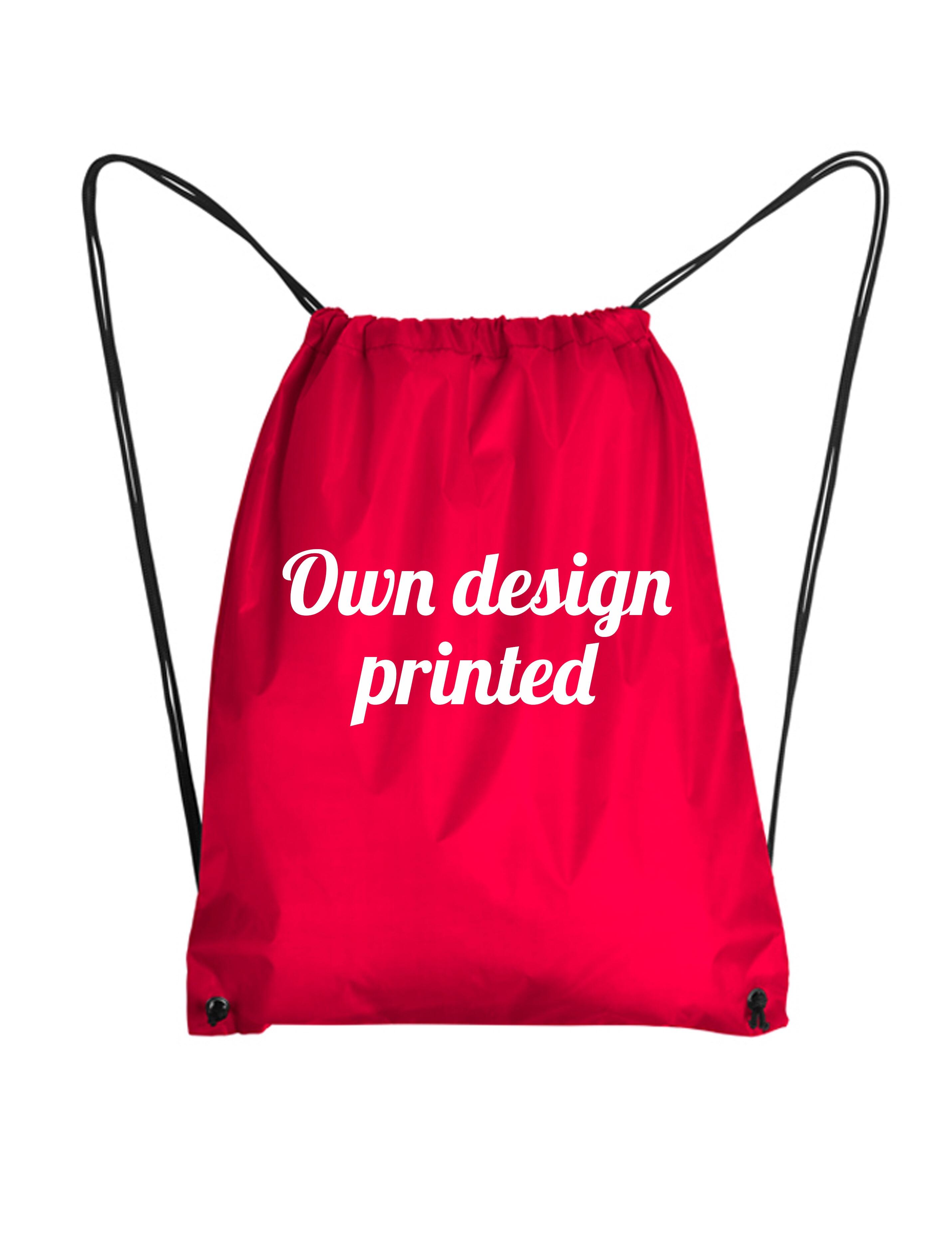 Personalised Printed Gym Sack Red with your logo
