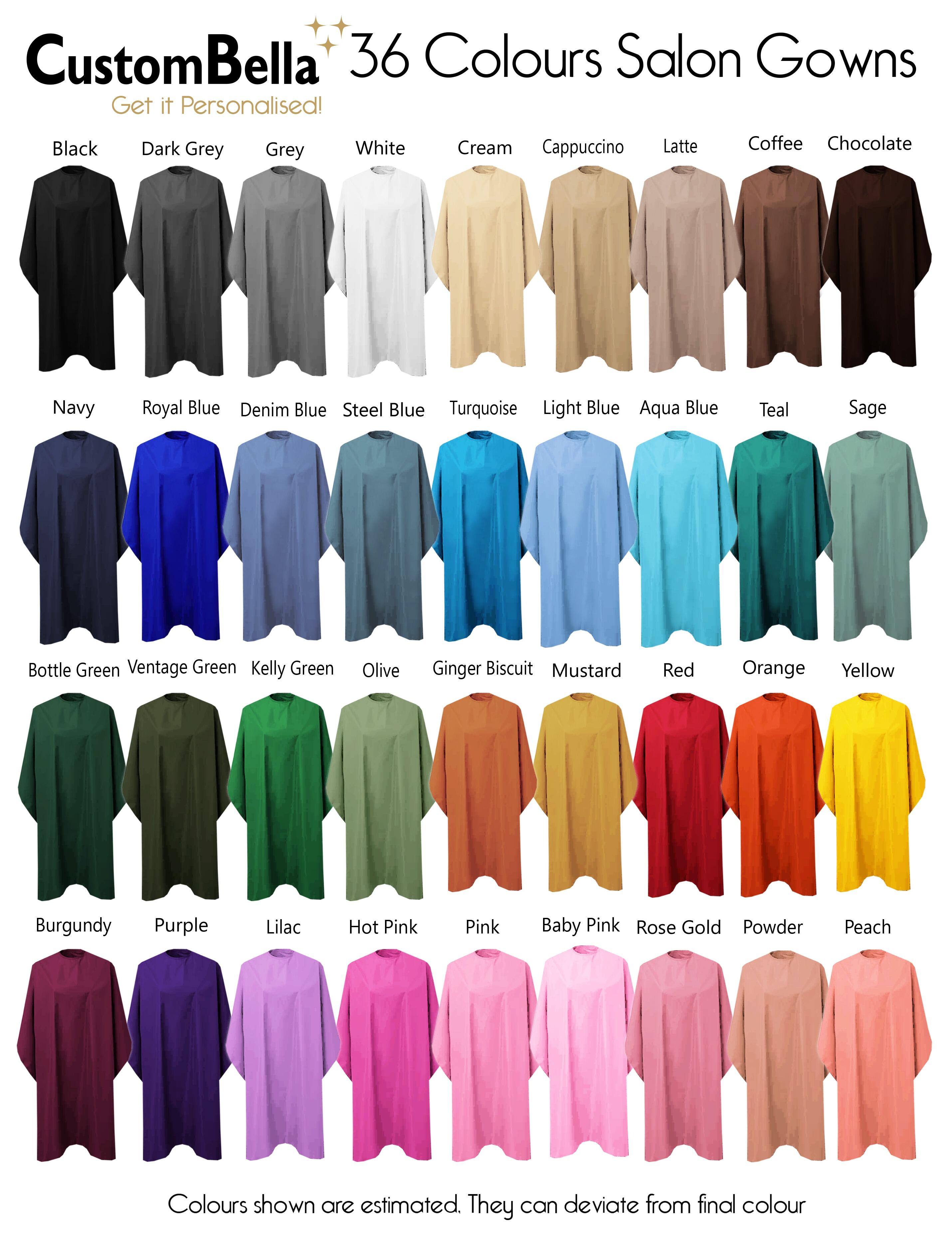 Embroidered hairdressing gown coffee with your logo or name