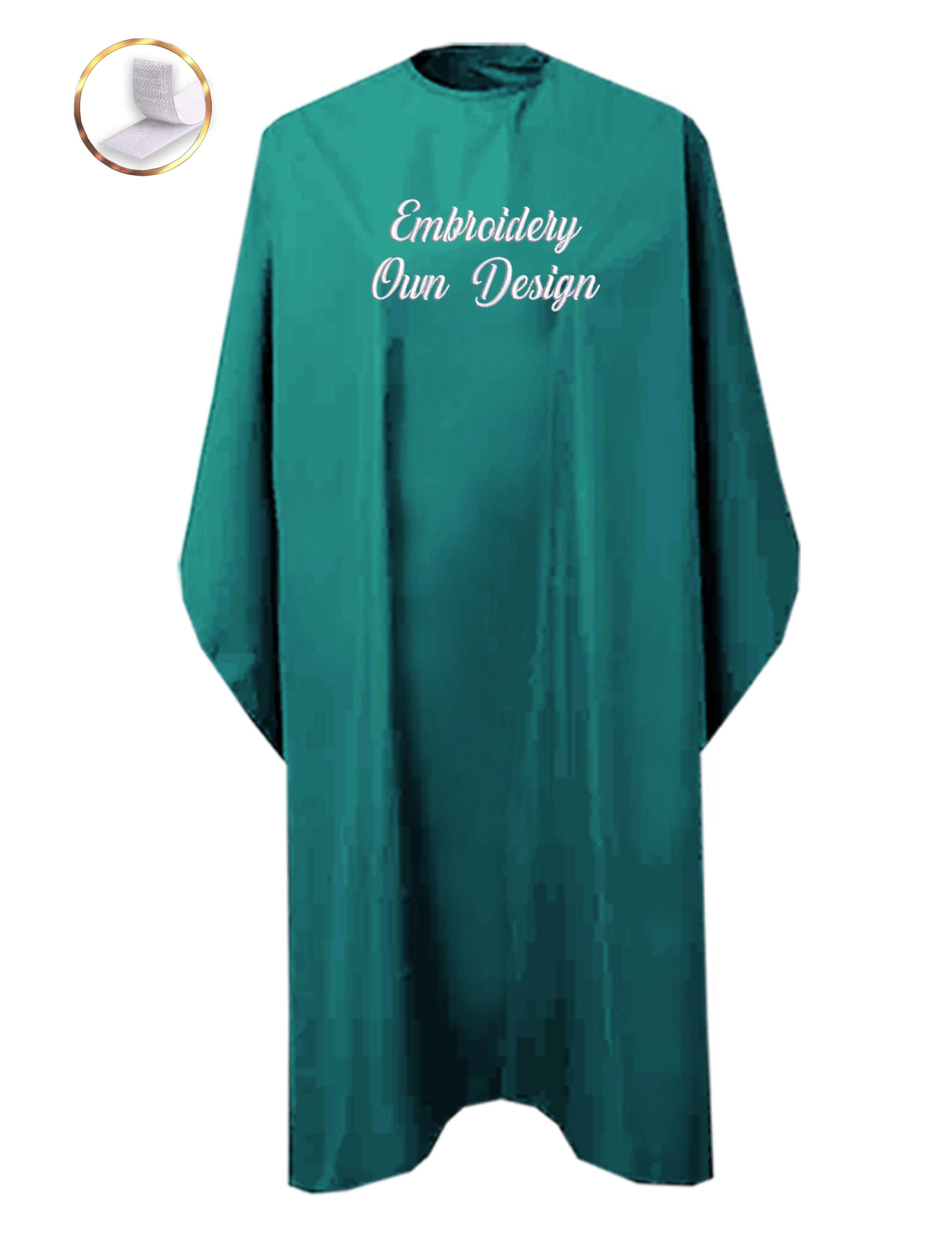 Personalised Hairdressing Gown Teal with embroidery