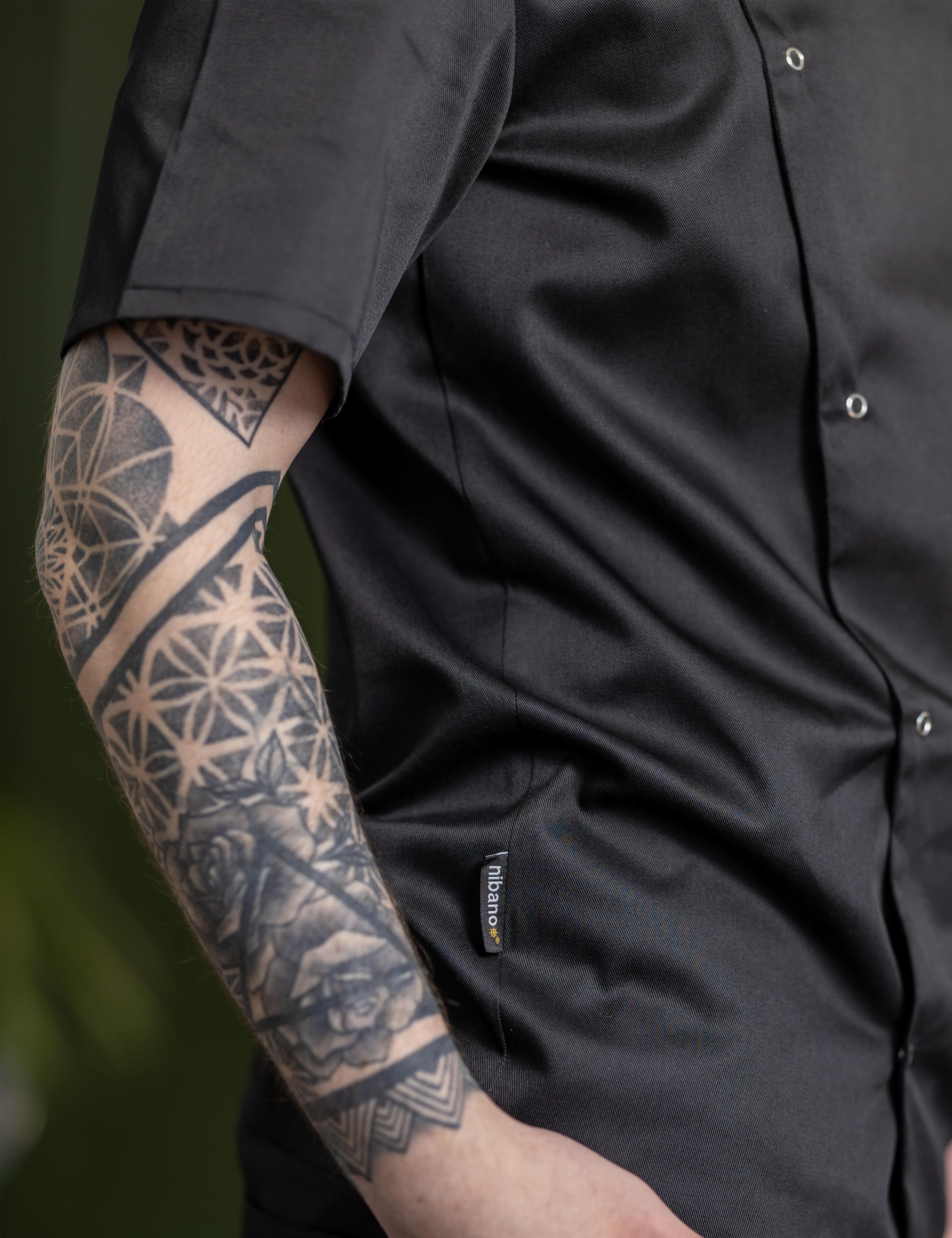 Black Printed Executive Chef Jacket