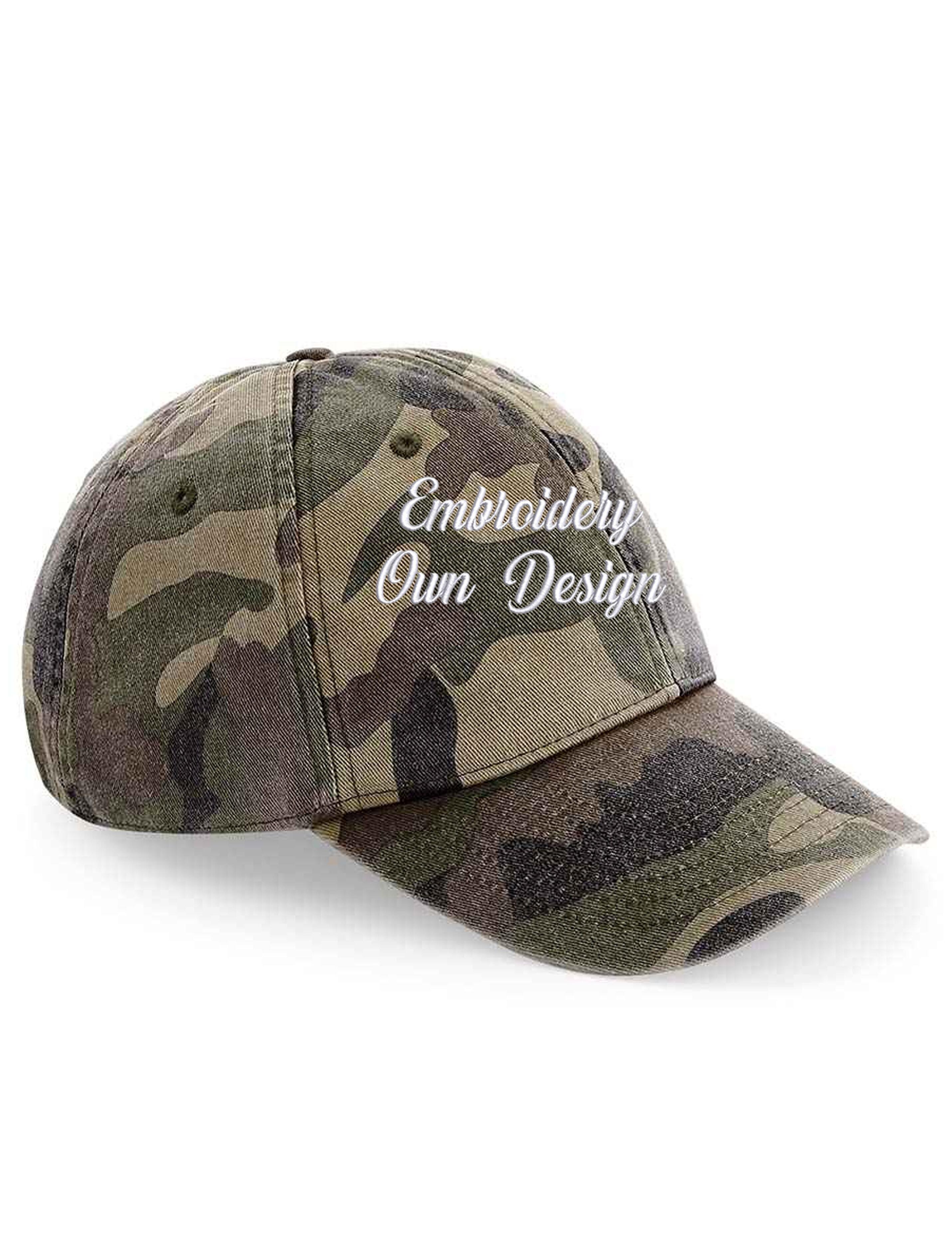 Personalised Vintage Baseball Cap Camo Jungle with embroidery