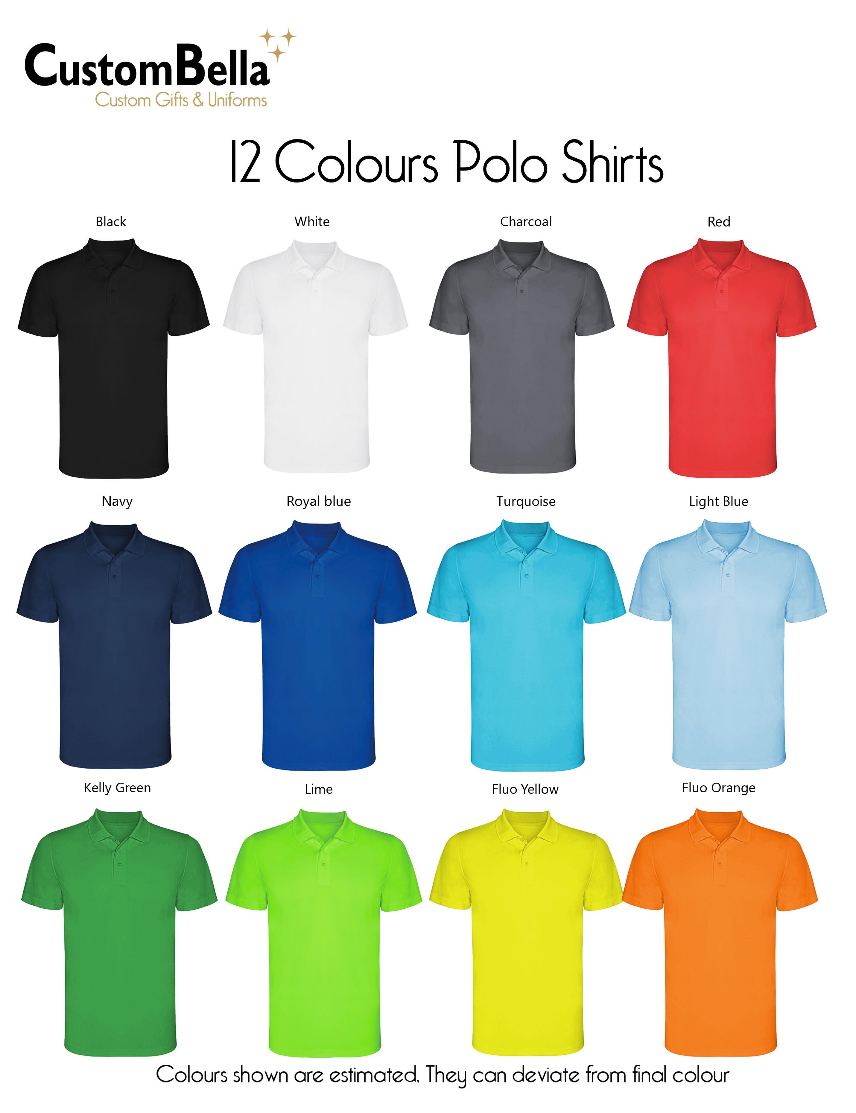 Custom Dri-Fit Short Sleeve Polo Shirt with Embroidery neon orange