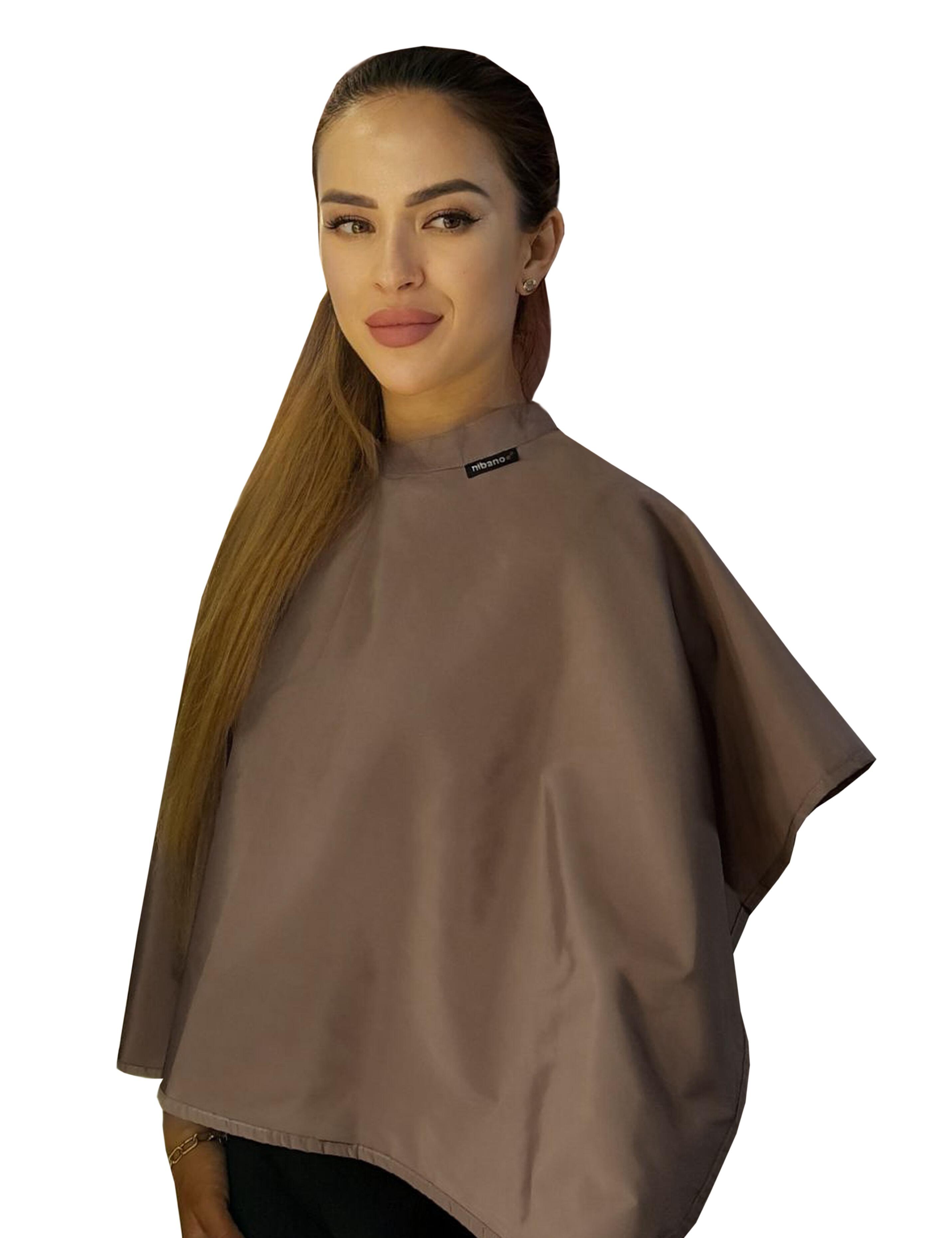 Custom waterproof makeup cape Coffee