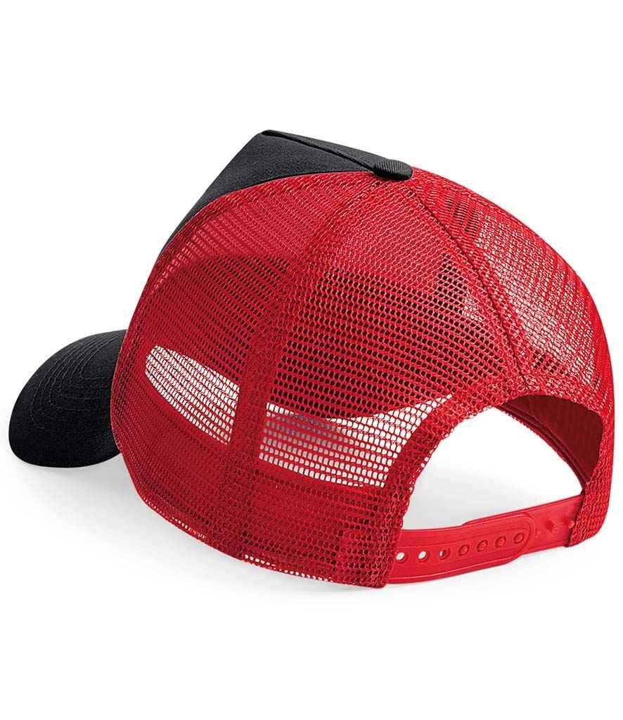 Custom Embroidered Snapback Trucker Cap Black/Red