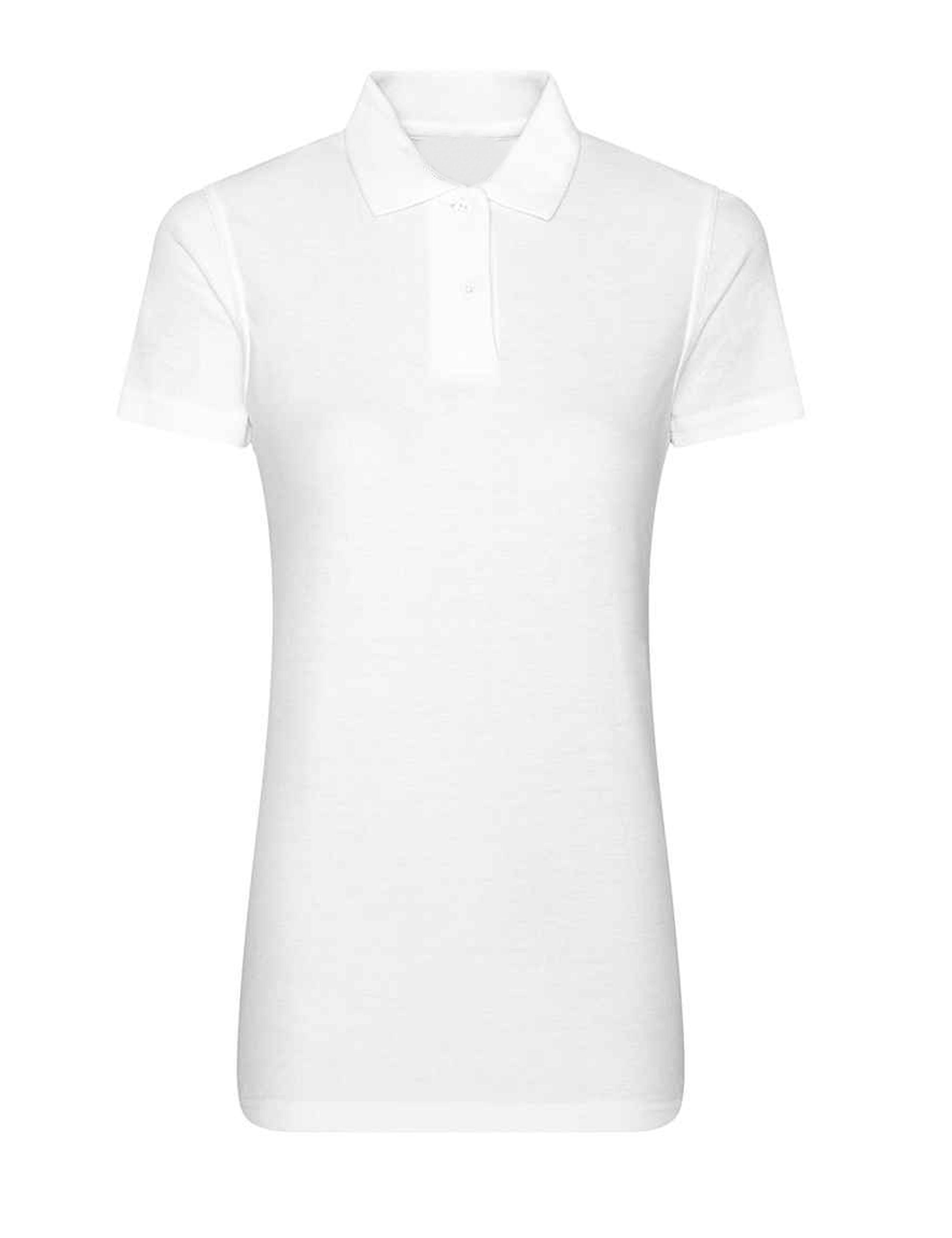 Personalised Women's Short Sleeve Polo Shirt White with print