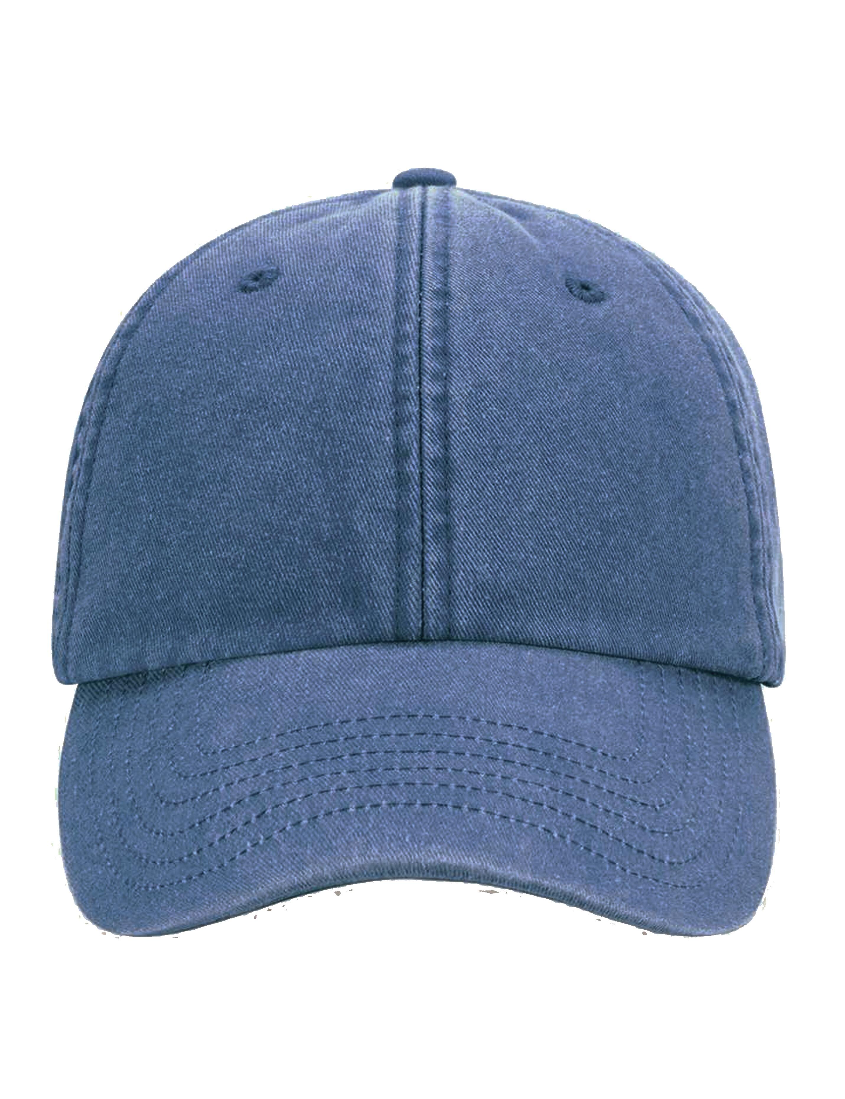 Classic denim blue baseball cap low profile vintage style