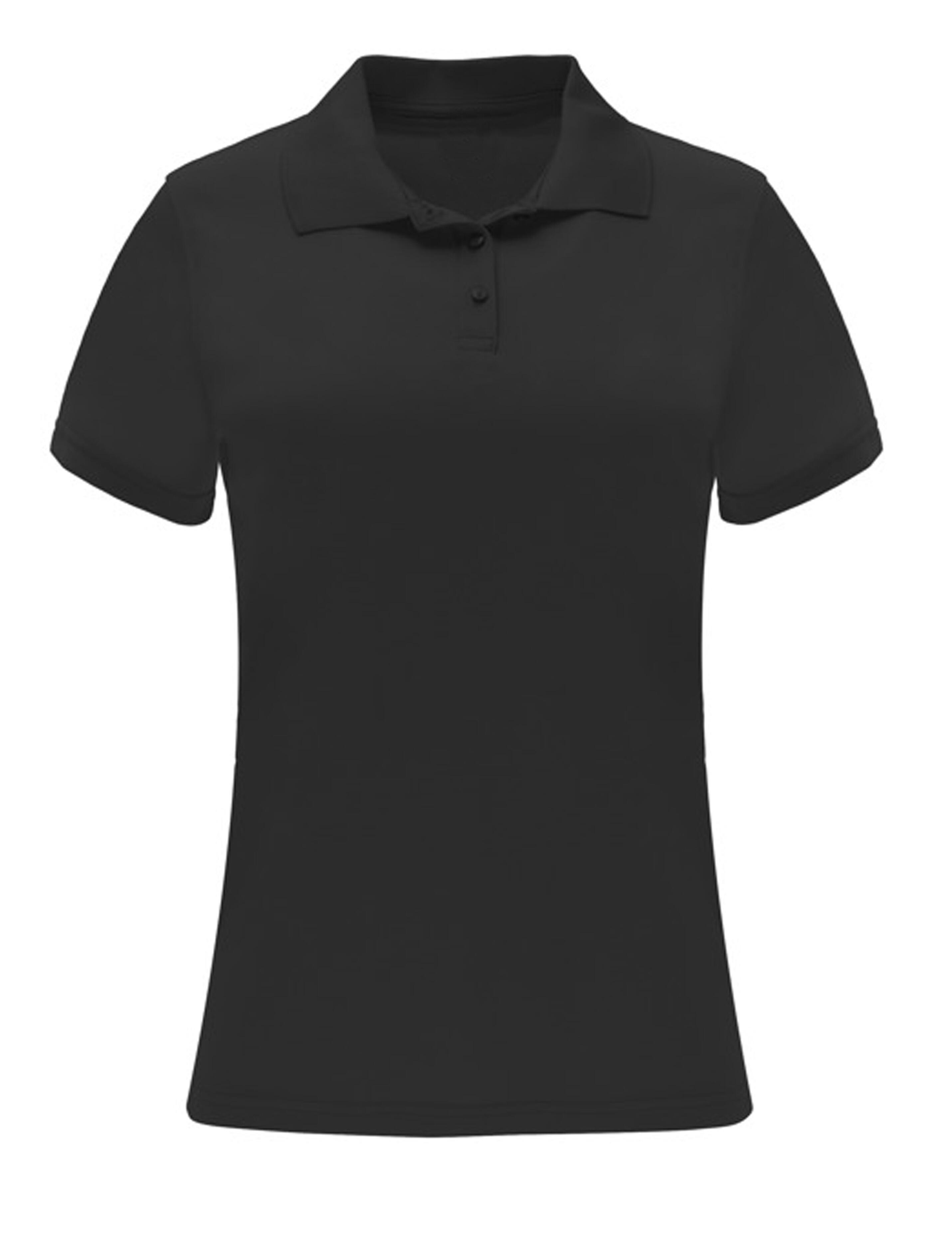 Black Dri-FIT women’s polo shirt breathable moisture-wicking fabric plain or custom print embroidery