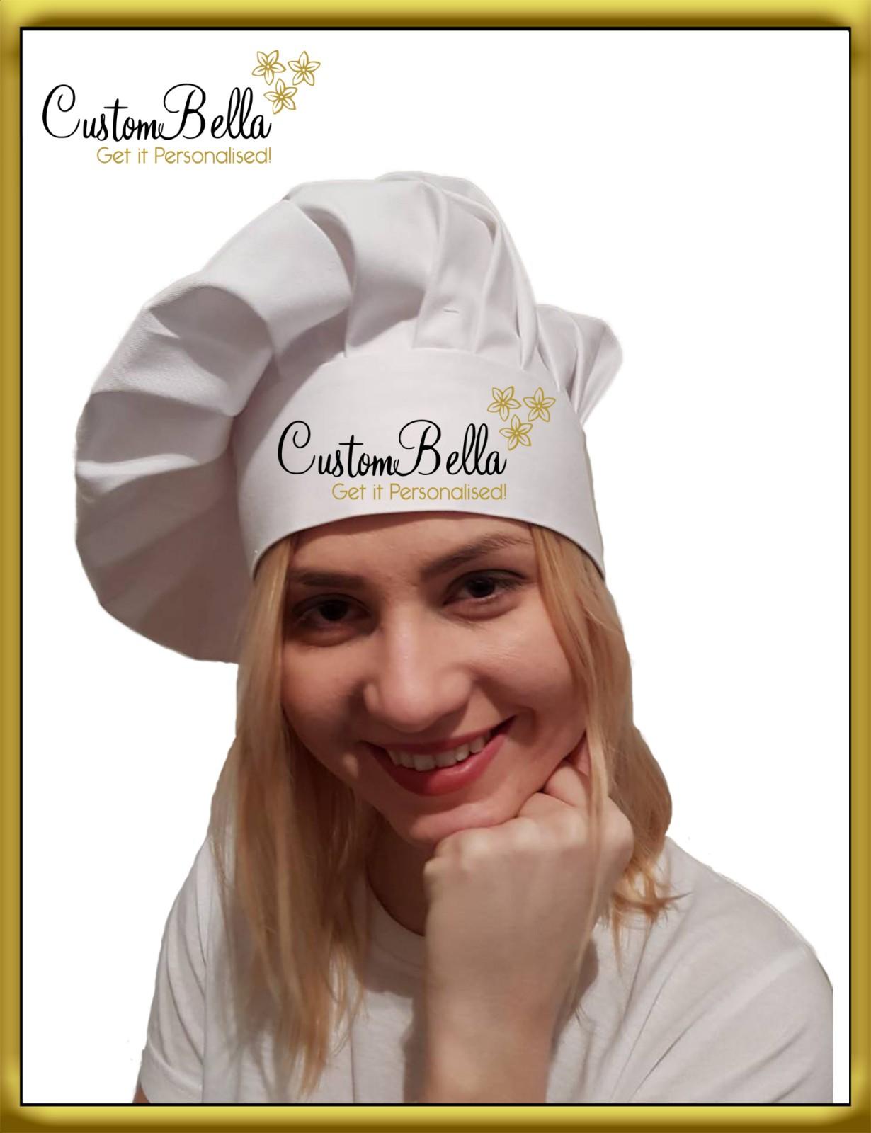 Chef hat with logo print