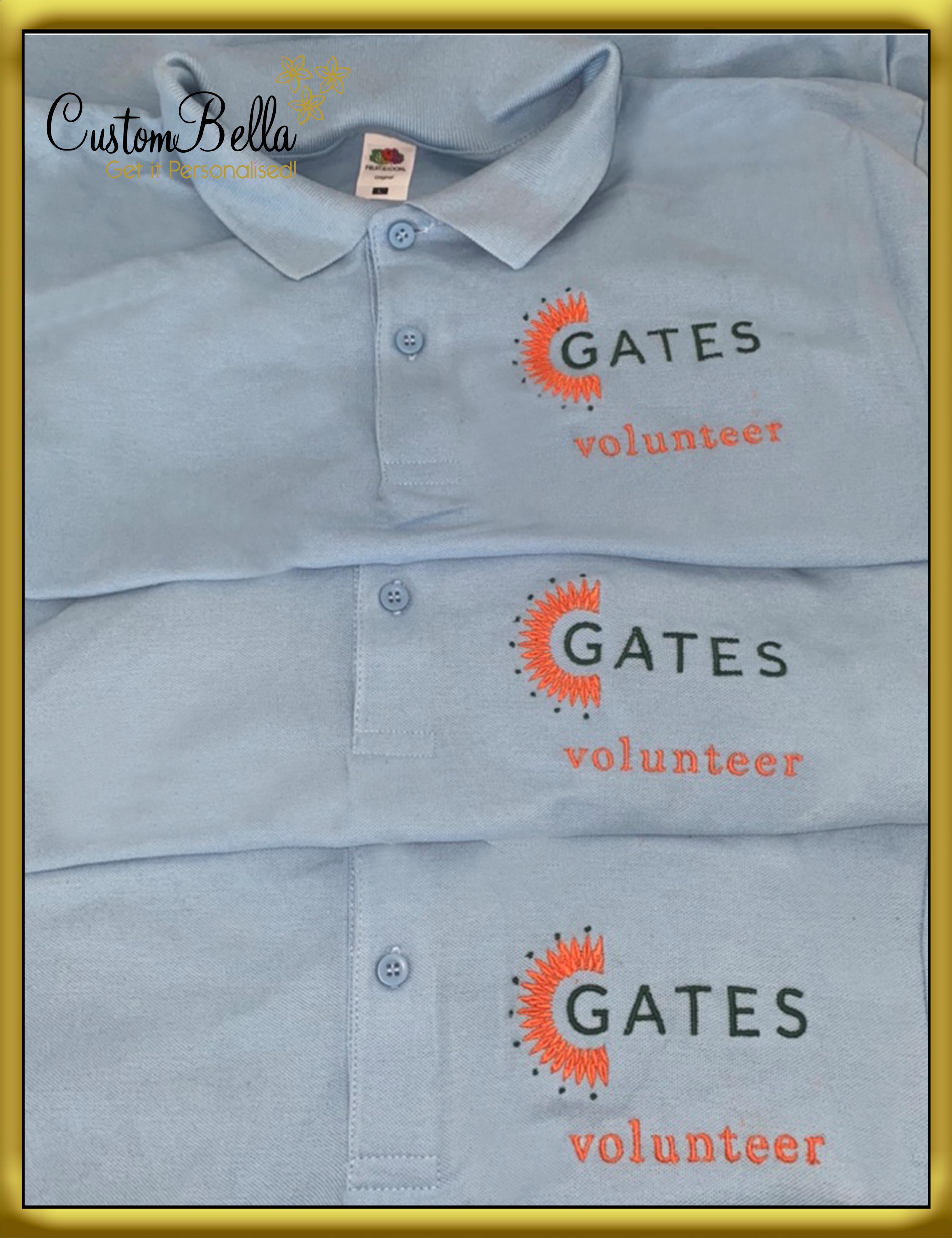 Embroidered Polo Shirts heather grey